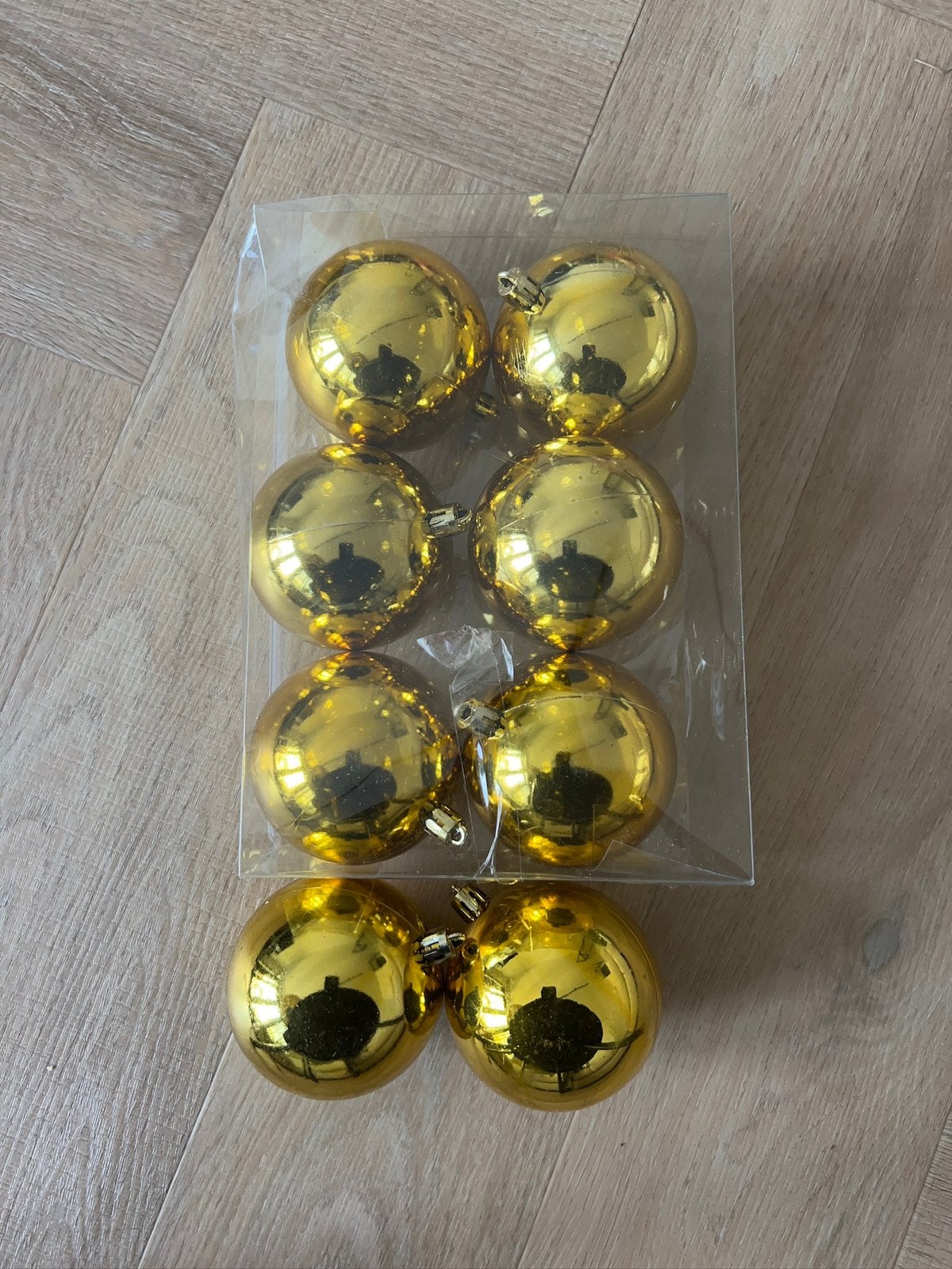 Nieuw Hema plastic kerstballen goud 8 stuks, Ophalen of Verzenden, Nieuw