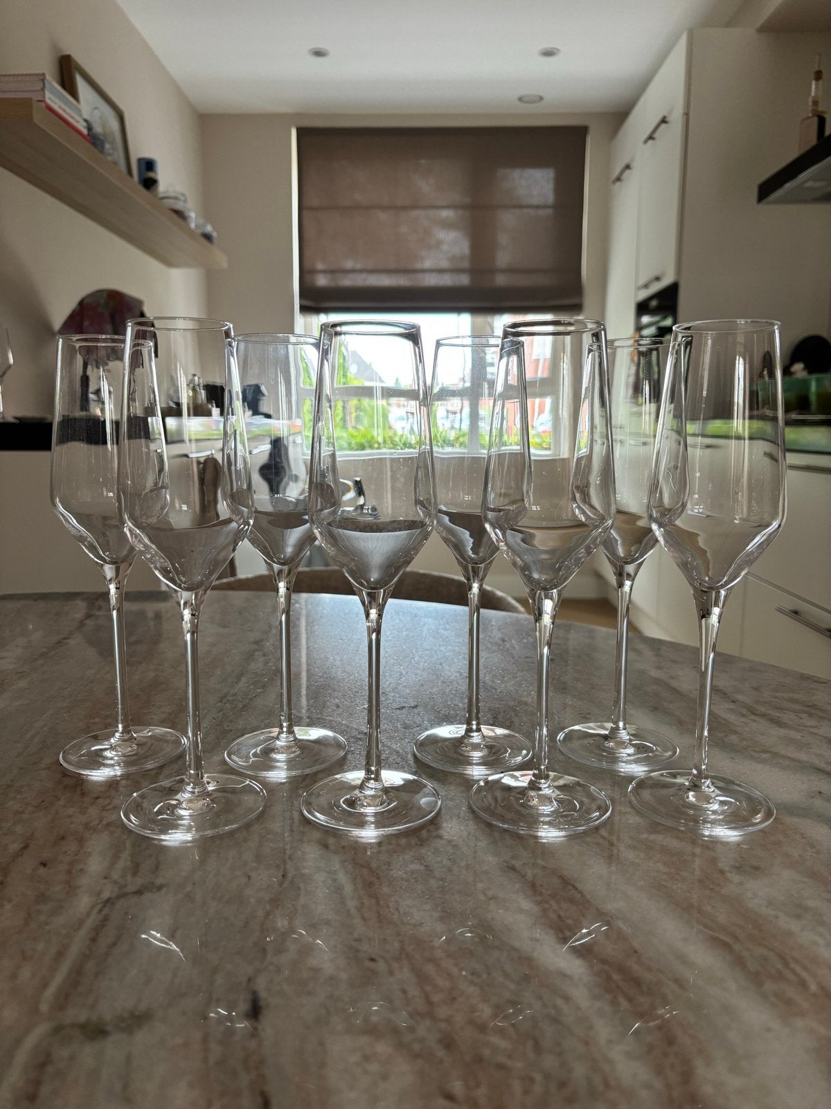 8 Villeroy & Boch Vivo champagneglazen, Ophalen of Verzenden, Zo goed als nieuw, Overige merken, Glas