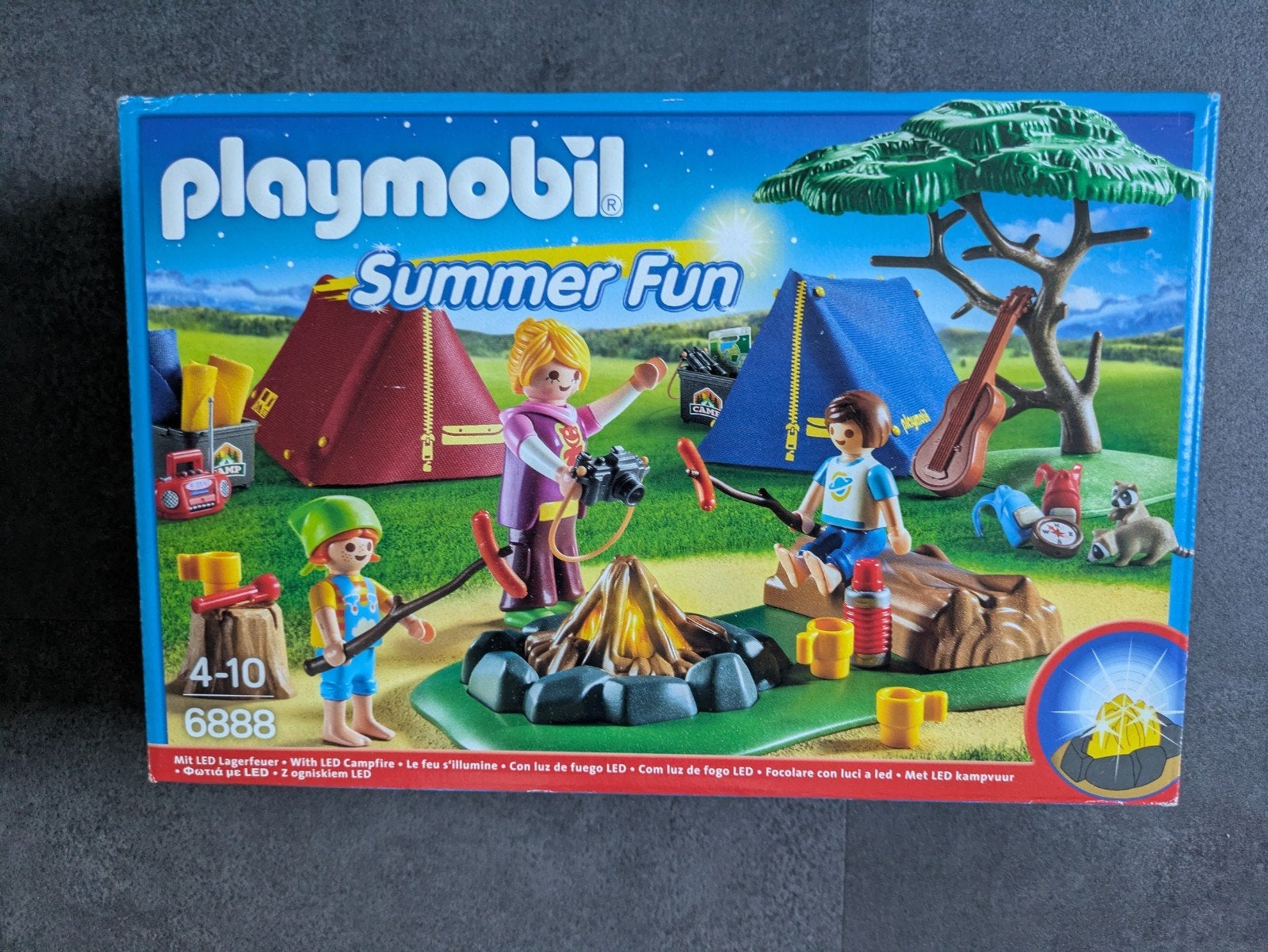 Playmobil 6888 kamperen kampvuur Compleet, Ophalen of Verzenden, Meer dan 50 stukjes, Zo goed als nieuw, 6 jaar of ouder