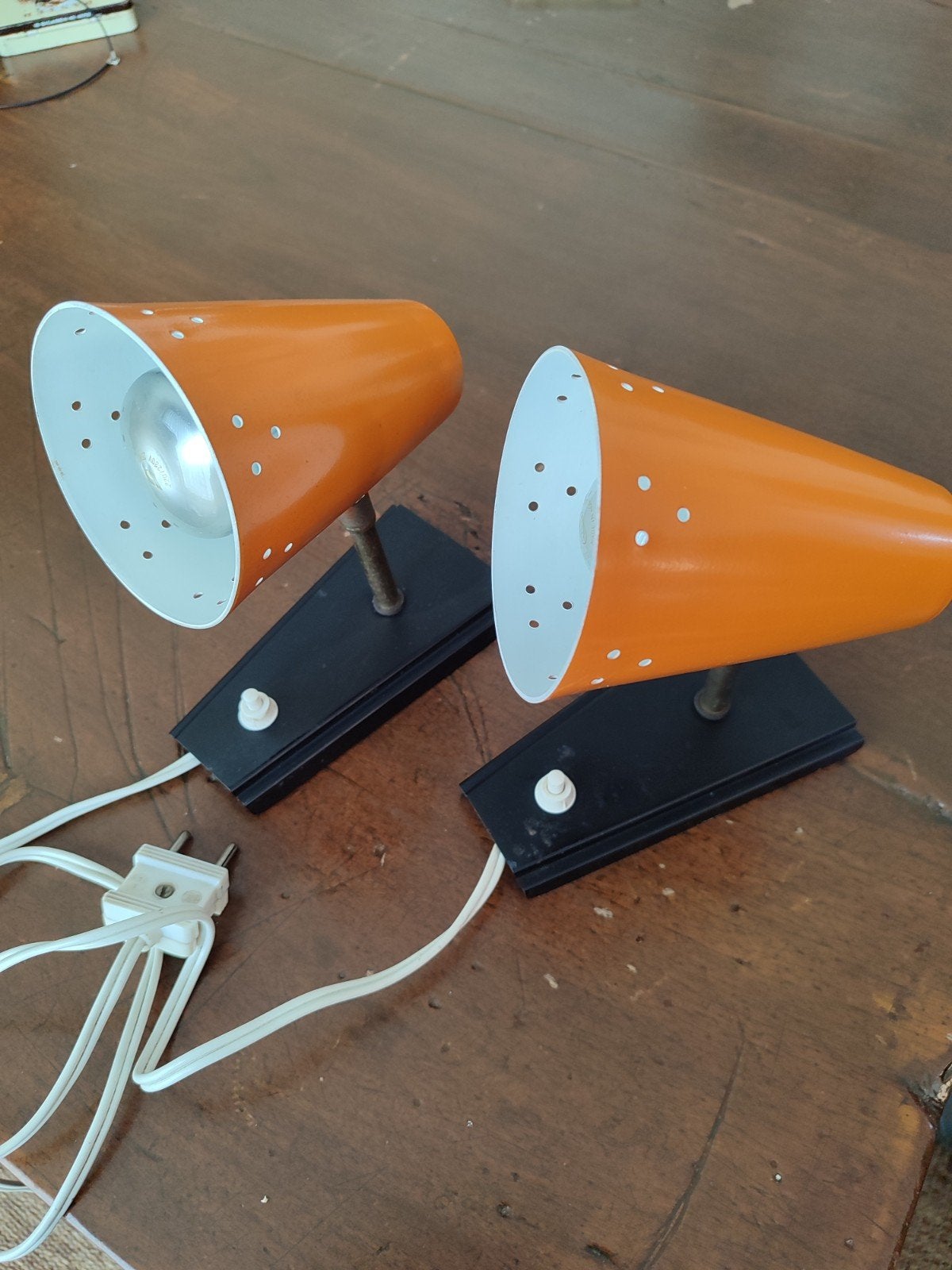 twee retro wandlampjes, Ophalen of Verzenden, Gebruikt