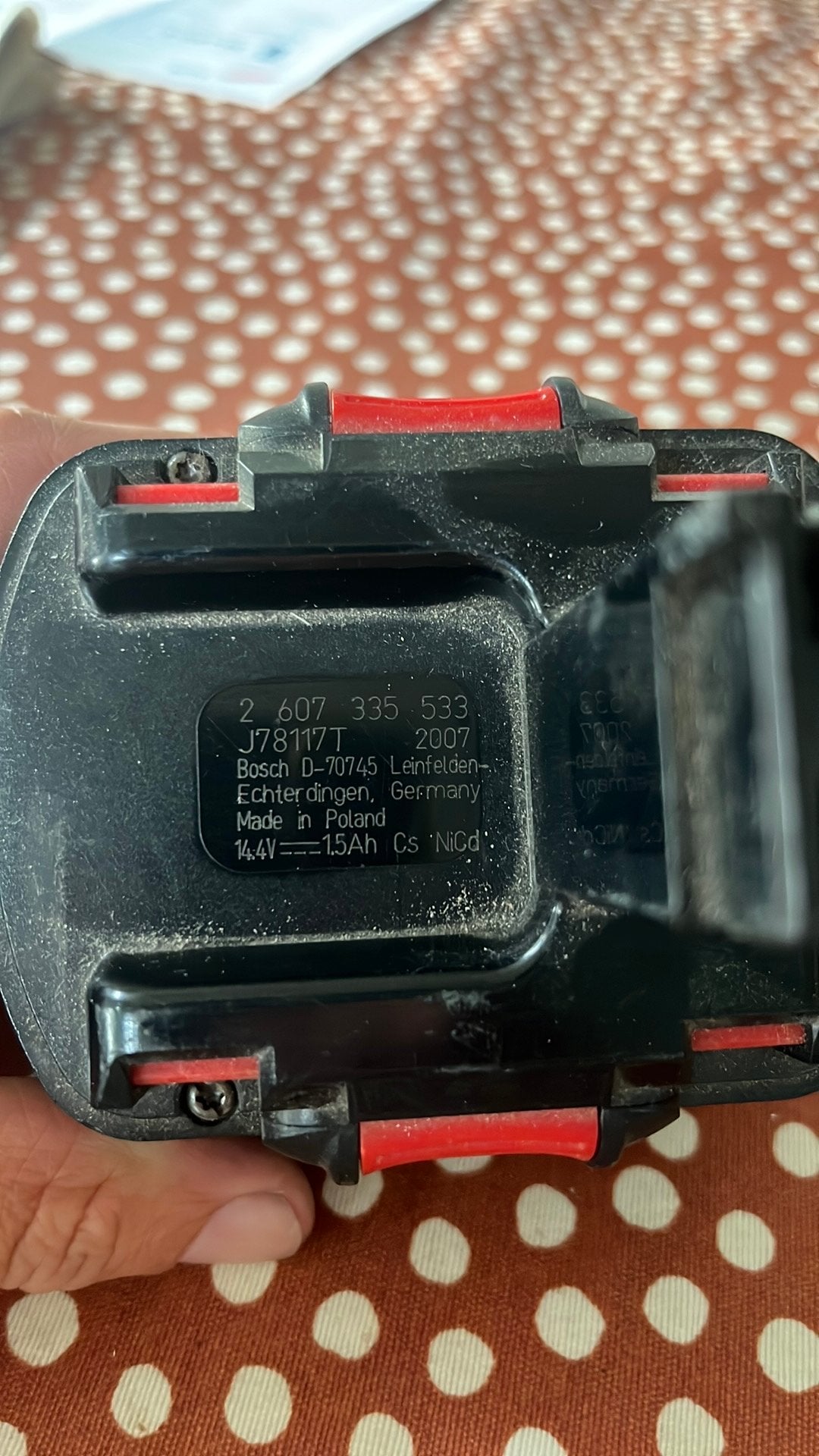Bosch accu 14,4 v, Doe-het-zelf en Verbouw, Gereedschap | Machine-onderdelen en Toebehoren, Ophalen, Gebruikt