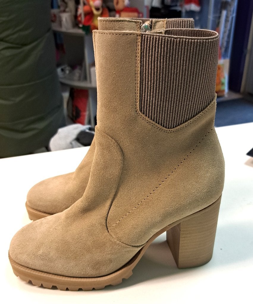 Sacha beige suede leren boots enkellaarzen mt 38 zgan 47794, ., Beige, Lage of Enkellaarzen, Ophalen of Verzenden