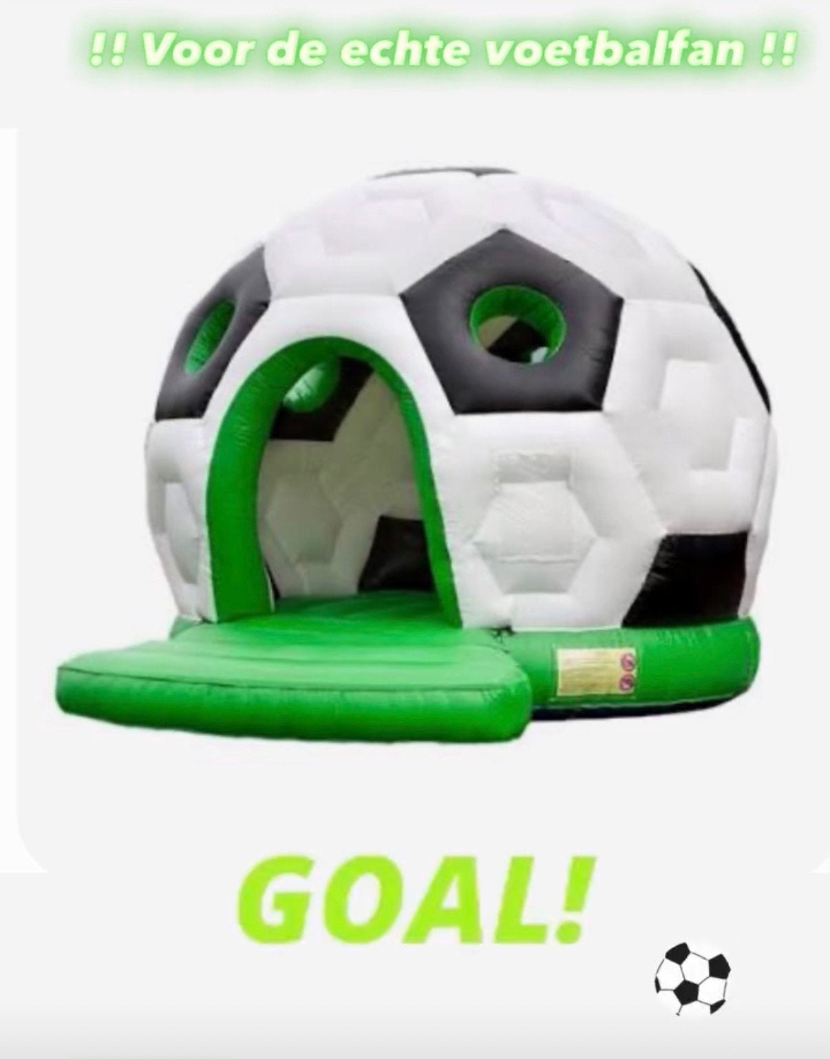 Springkussen Voetbal te huur-huren #voetbalfeestje#partytime, Hobby en Vrije tijd, Ophalen, Zo goed als nieuw, Overige