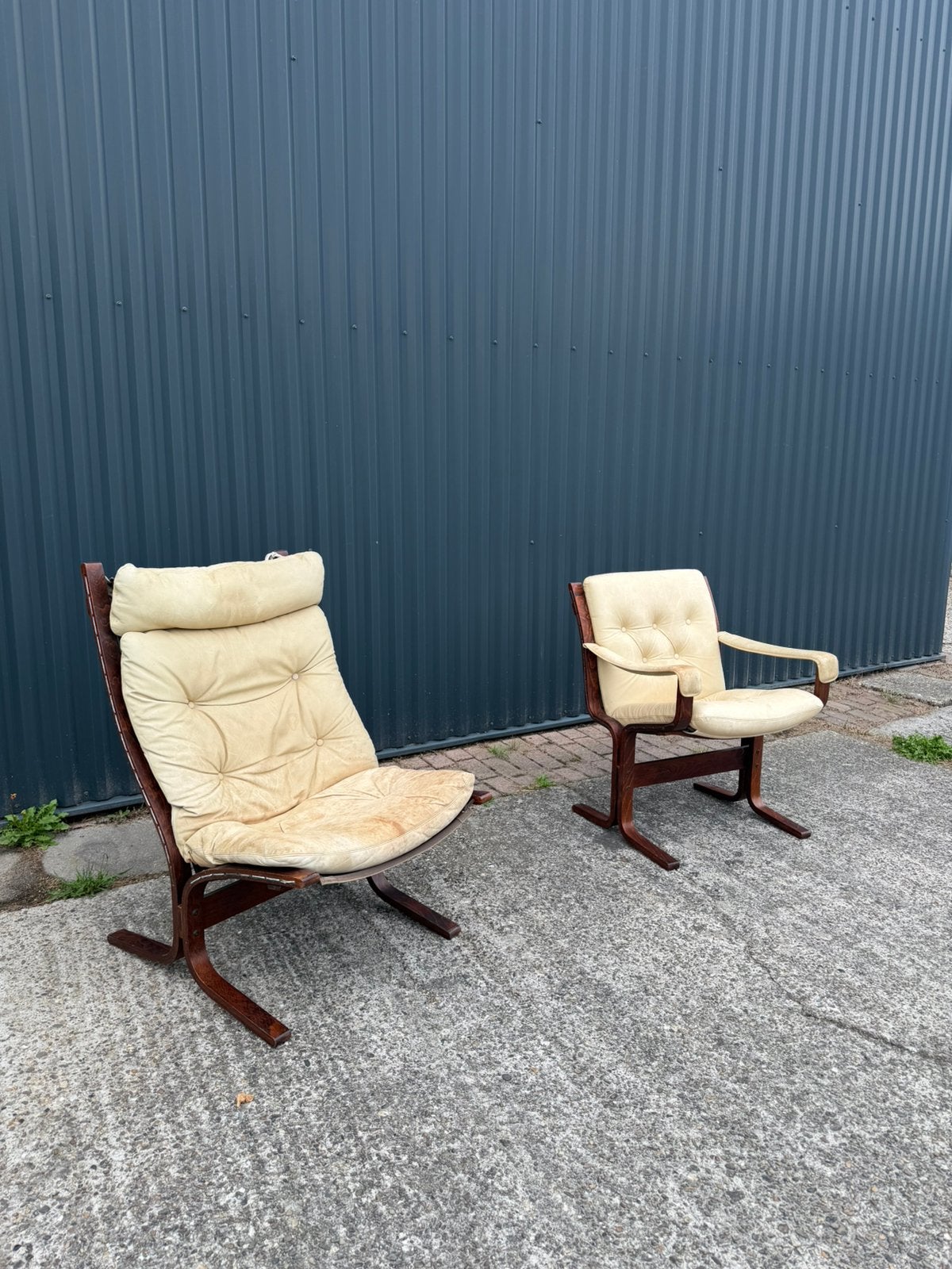 Vintage setprijs fauteuil design, Ophalen, Gebruikt, G, X