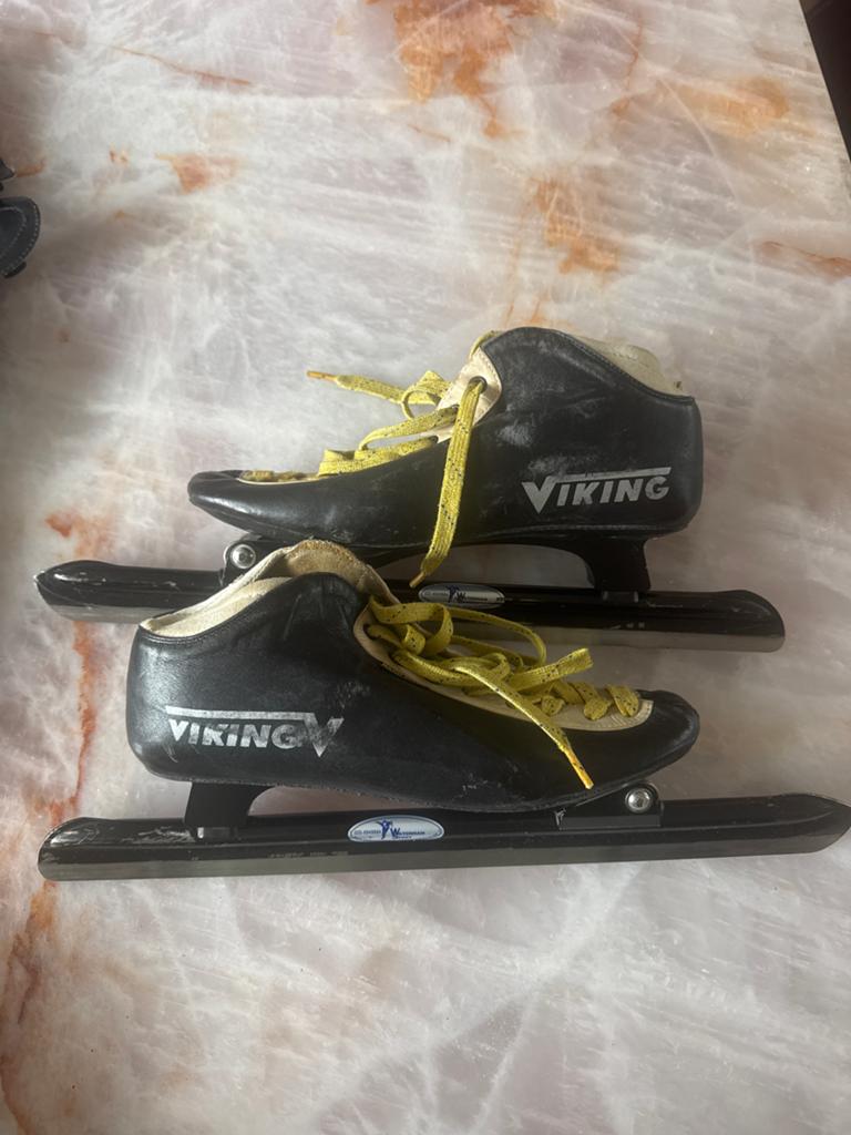 Viking noren klapschaatsen, maat 41 hand made, Sport en Fitness, Schaatsen, Ophalen of Verzenden, Zo goed als nieuw, Noren, Viking