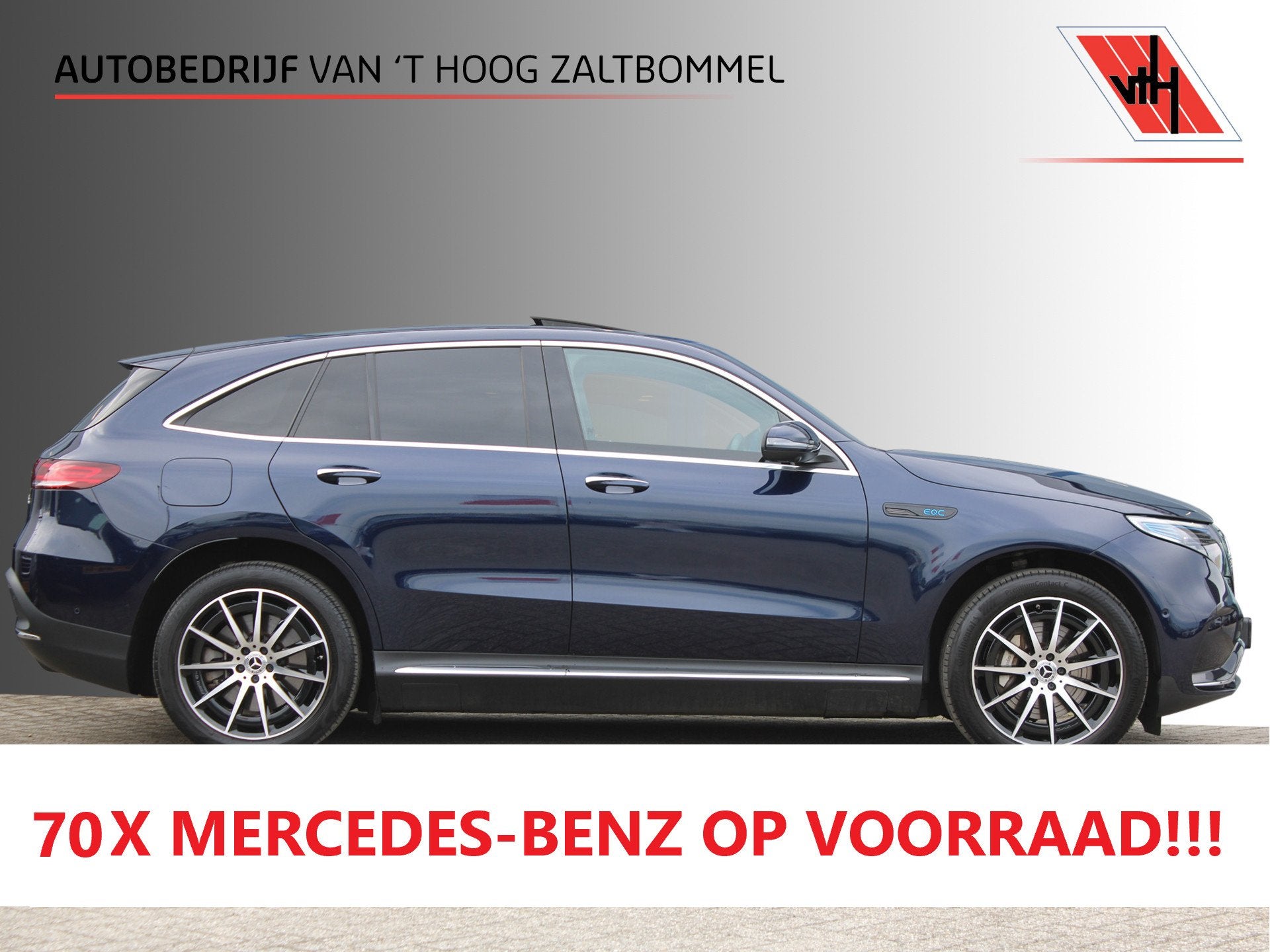 Mercedes-Benz EQC 400 4MATIC 80 kWh (SOH 96,31%) AMG LINE SC, Automaat, Blauw, Origineel Nederlands, Vierwielaandrijving