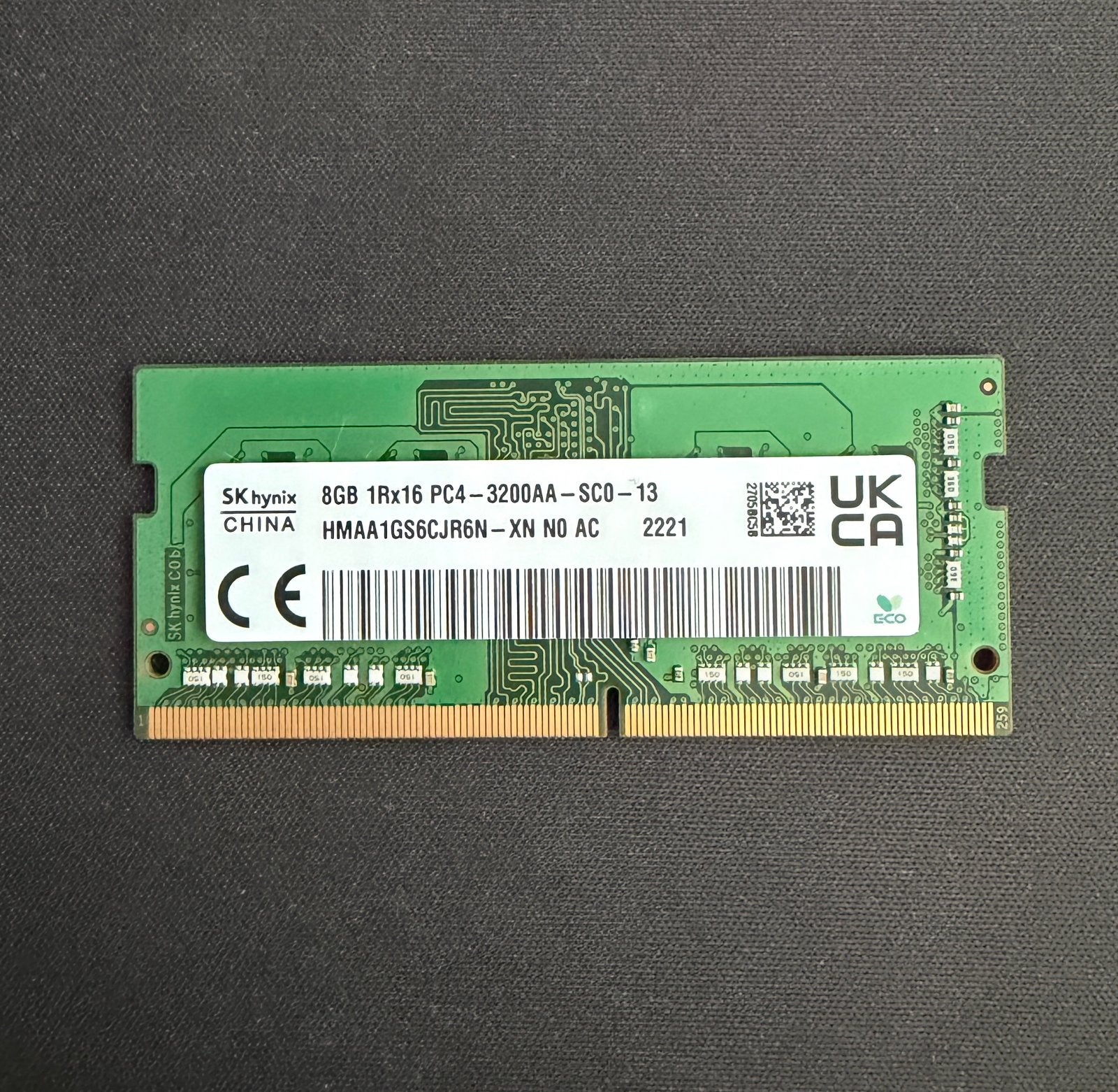SK hynix 8GB DDR4 RAM (3200 MHz), Computers en Software, RAM geheugen, DDR4, 8 GB, Ophalen of Verzenden, Zo goed als nieuw