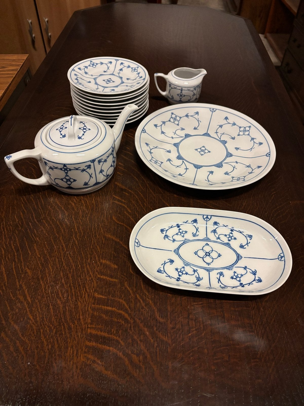 Jäger Eisenberg Original Blau Saks DDR servies - vintage, Ophalen of Verzenden