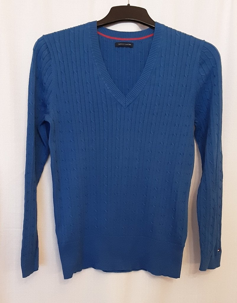 Tommy Hilfiger dames trui, Kleding | Dames, Verzenden, Zo goed als nieuw, Maat 38/40 (M), Blauw