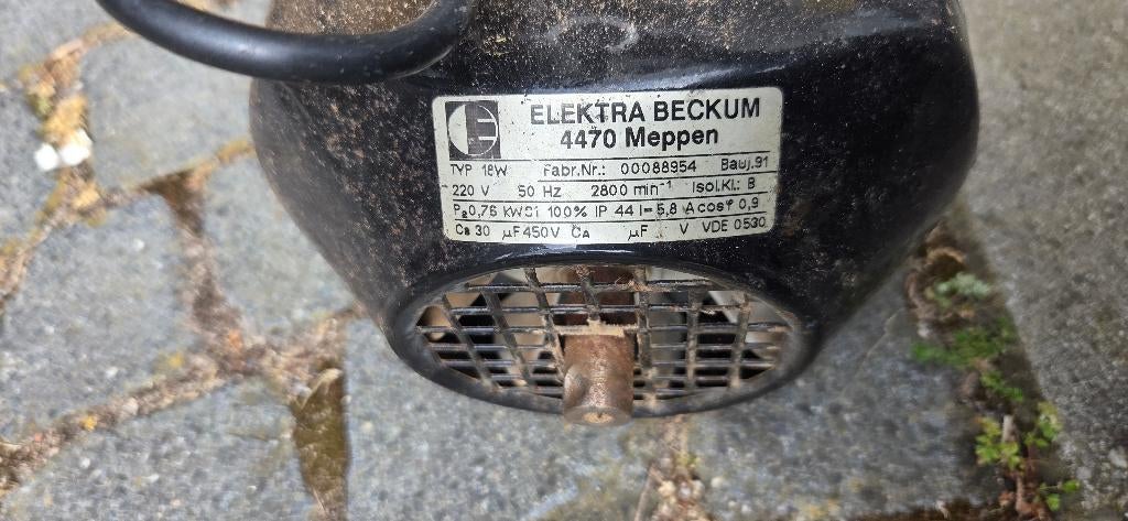 Elektromotor zaagtafel, Ophalen, Gebruikt