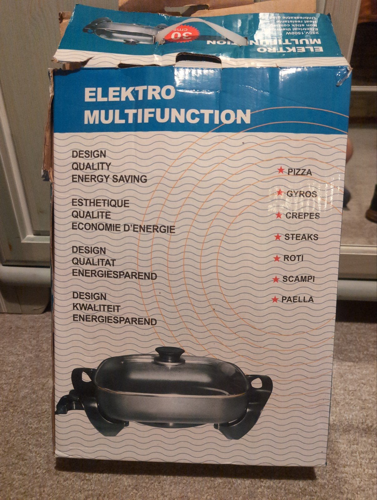 Elektro Multifunctionele Pan - Pizza, Gyros, Steaks, Ophalen, Nieuw