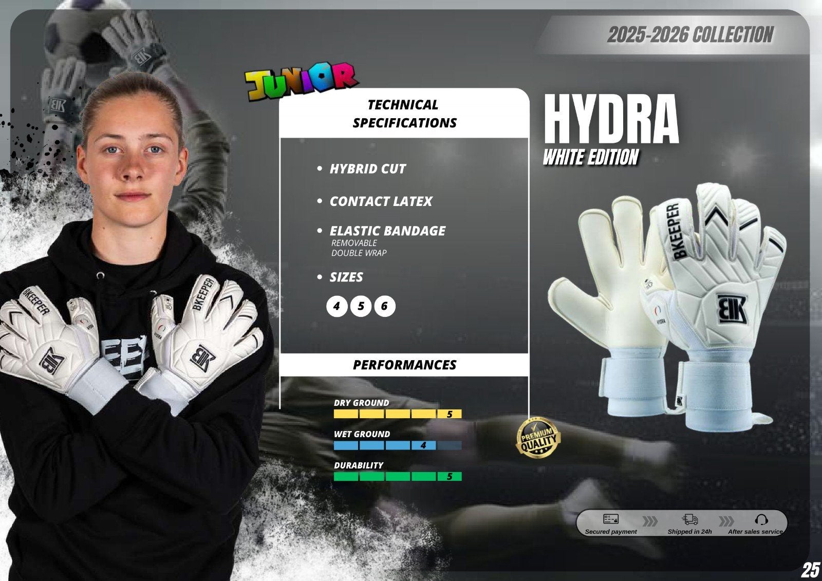 Bkeeper Hydra White Edition Junior Keepershandschoenen, Ophalen of Verzenden