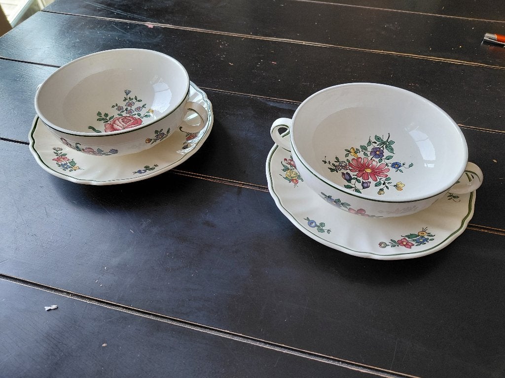 Villeroy&boch soepkommen Saar, Huis en Inrichting, Keuken | Servies, Gebruikt, Ophalen of Verzenden, Kom(men), Overige stijlen