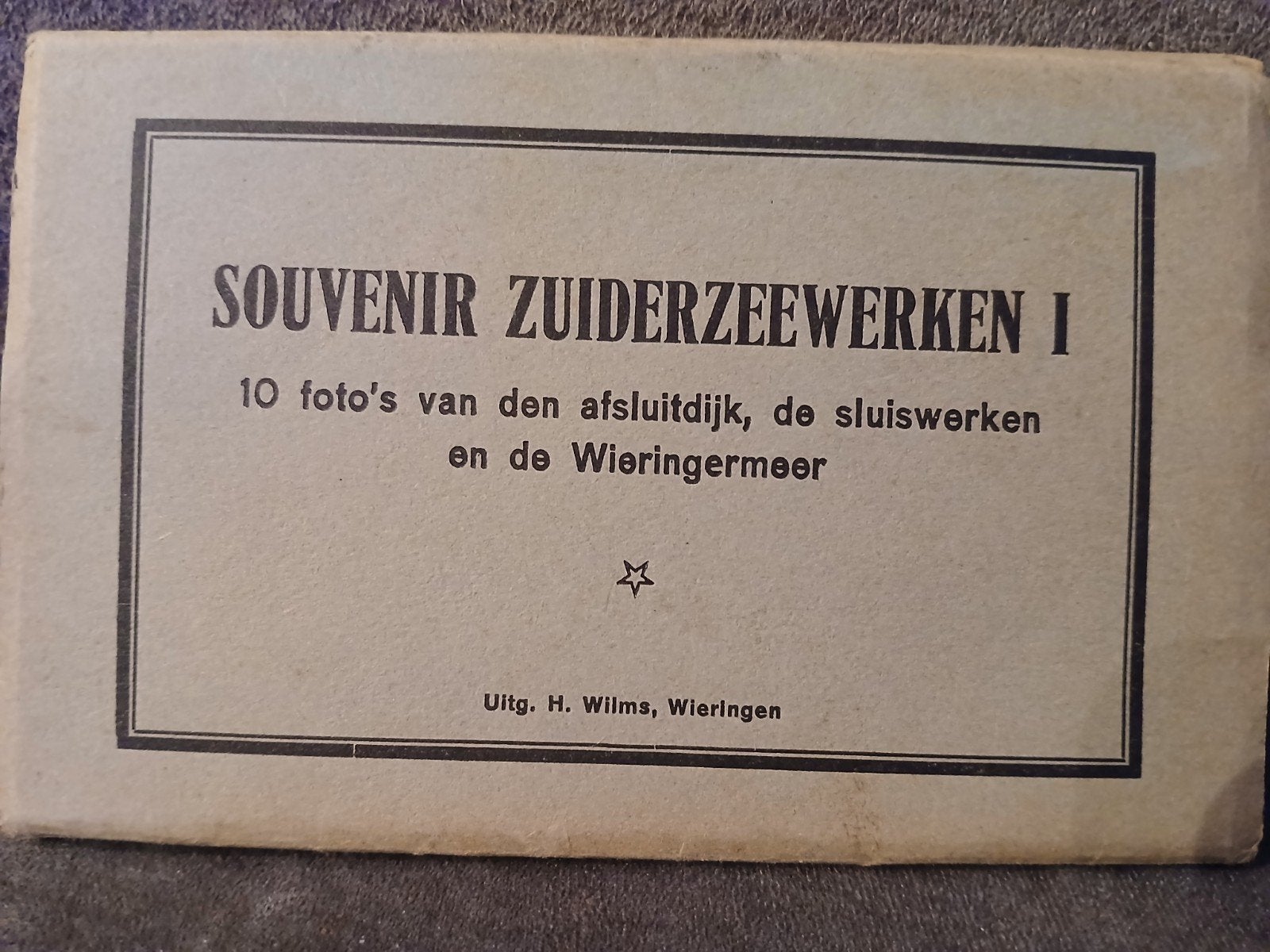 Souvenir Zuiderzeewerken I - 10 foto's Afsluitdijk e.d., Verzenden, 1940 tot 1960, Ongelopen, Overige thema's