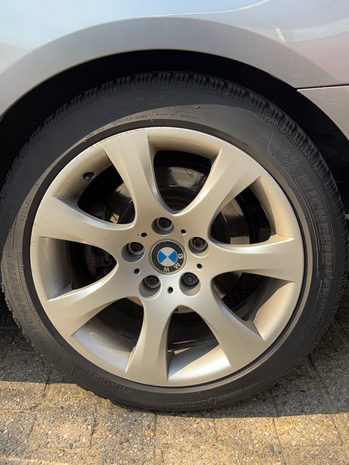 BMW velgen met Michelin Pilot Alpin 6 17”, Ophalen, Velg(en), 17 inch, Winterbanden