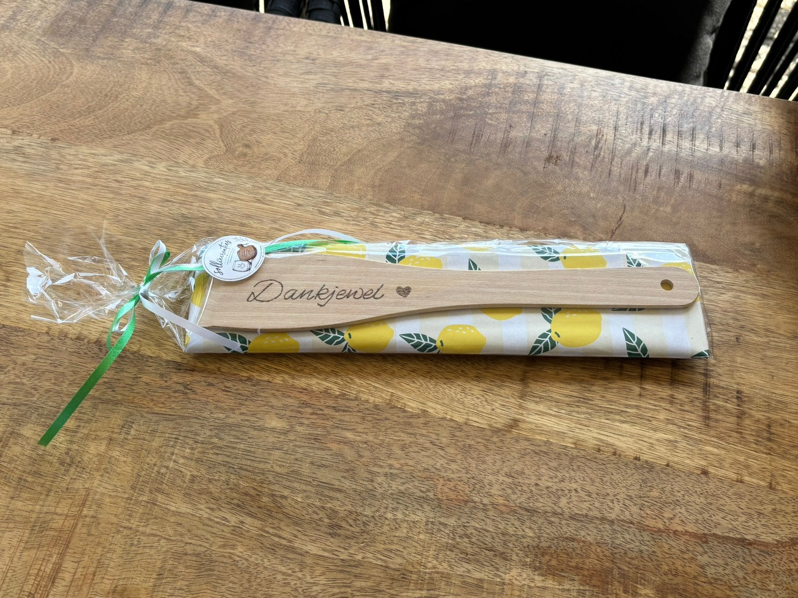 Houten spatel met ‘dankjewel’, Ophalen of Verzenden, Nieuw