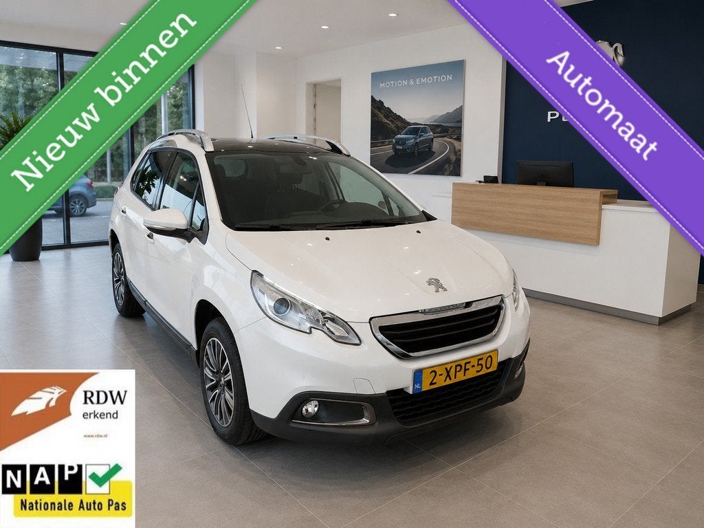 Peugeot 2008 1.2 PureTech AUT Active 2014 Pano/Airco/NweRiem, Auto's, Peugeot, 450 kg, Euro 6, 1199 cc, 82 pk