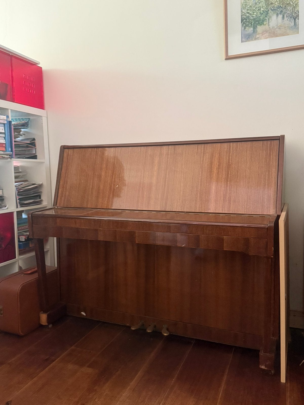 Gratis piano, Muziek en Instrumenten, Piano's, Ophalen, Zo goed als nieuw, Bruin