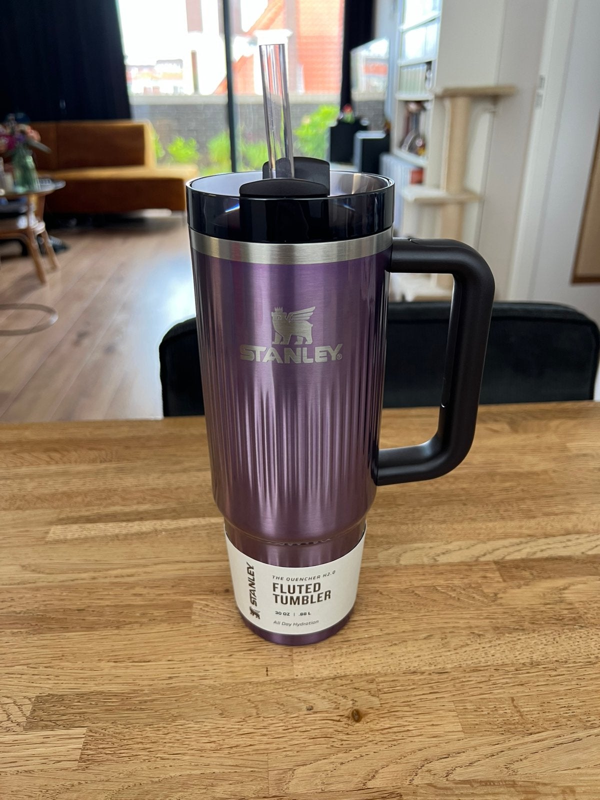Stanley Quencher - 30 oz - Wisteria Shine (Fluted), Sport en Fitness, Bidons, Ophalen of Verzenden, Nieuw