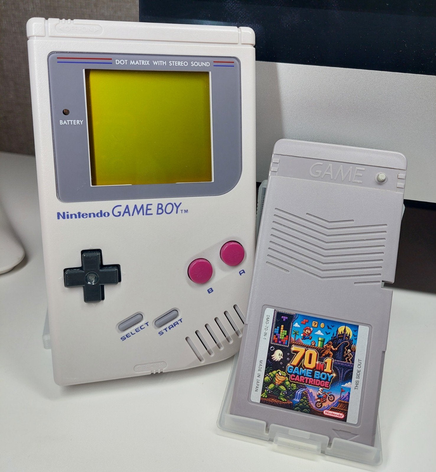 Nintendo GameBoy + 70 in 1 Cartridge, Ophalen of Verzenden