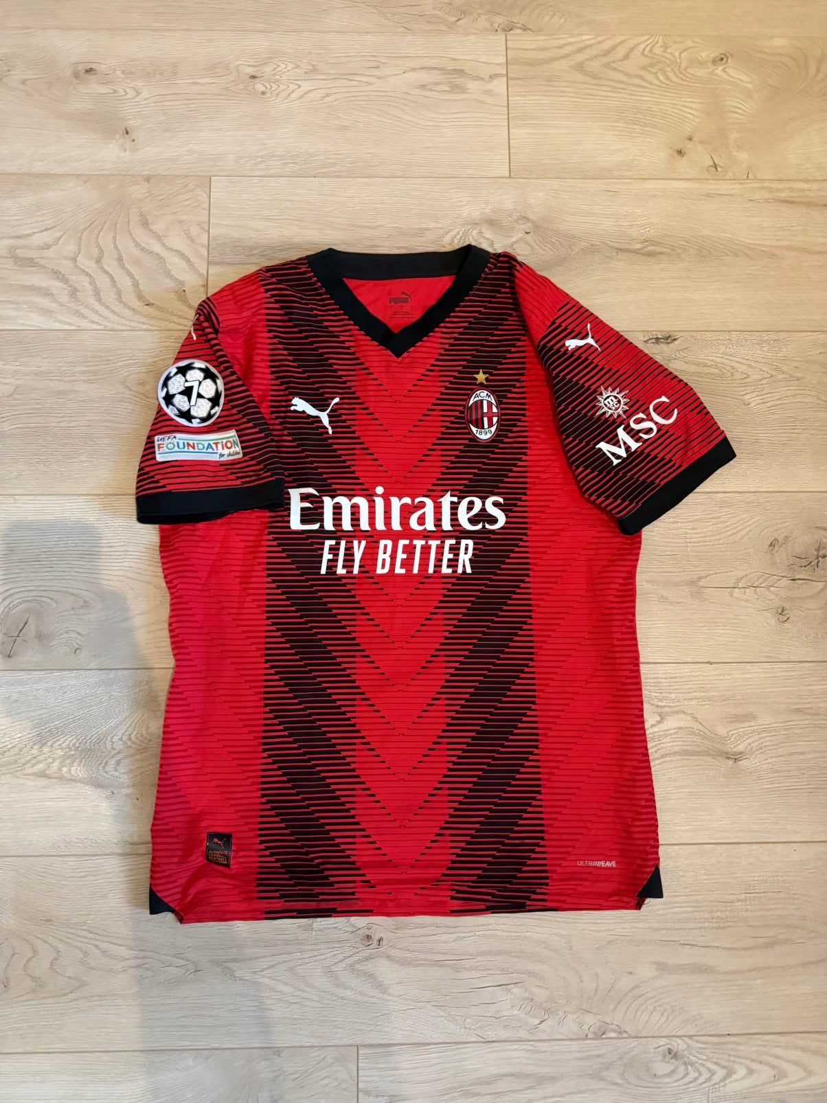 AC Milan player edition thuisshirt 23/24 Leão #10, Maat L, Verzenden, Gebruikt, Shirt