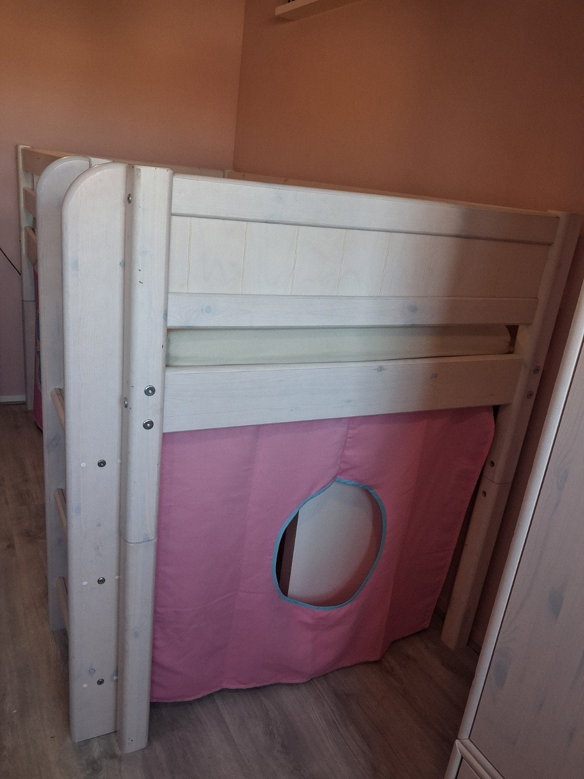 half hoogslaper / bed Flexa, Ophalen, Gebruikt, Eenpersoons, Wit