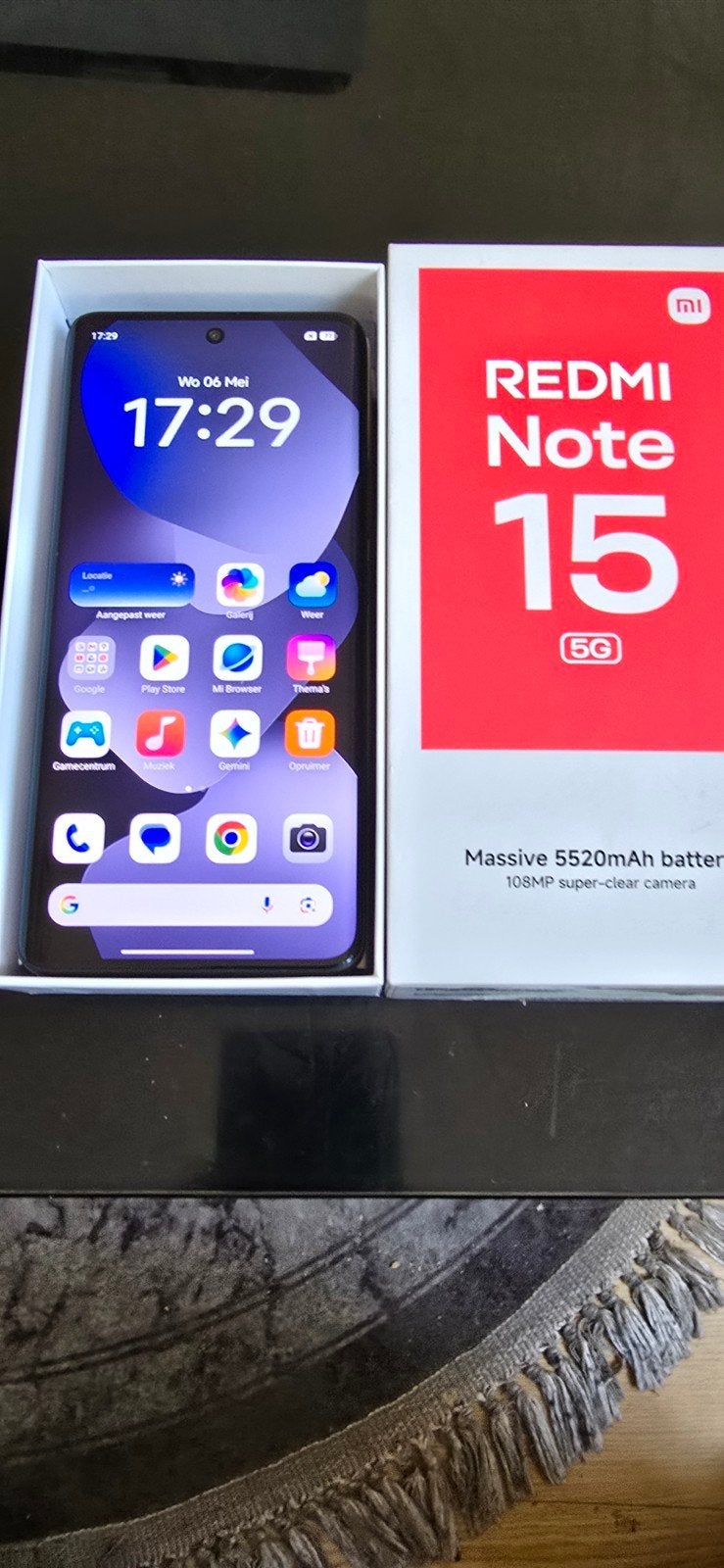ridme note 15.  256Gb, Telecommunicatie, Mobiele telefoons | Samsung, Ophalen, Zwart, Nieuw, Zonder simlock