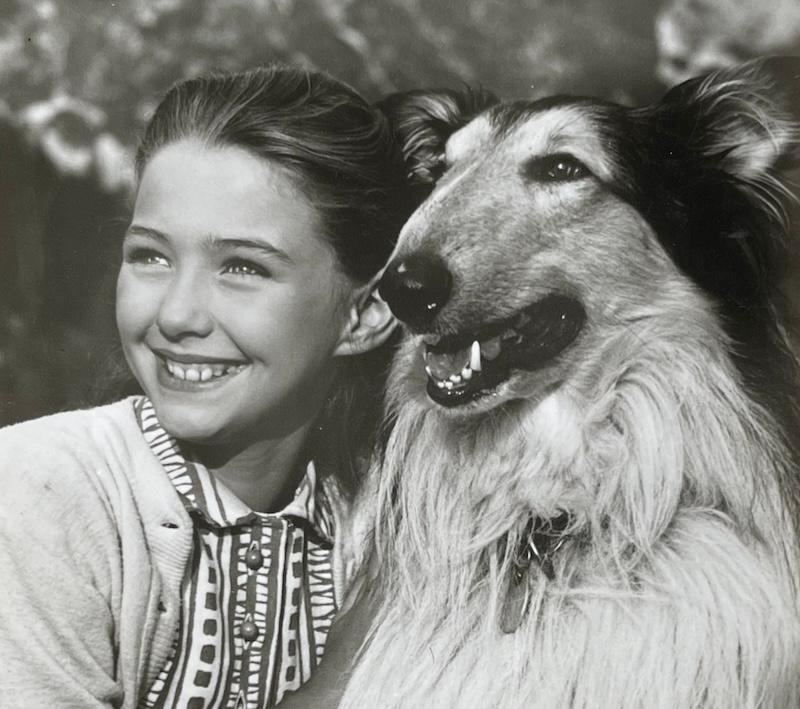 hond Collie actrice CHRISTINE KAUFMANN kaart 1960, Verzenden, 1940 tot 1960, Ongelopen, Overige thema's