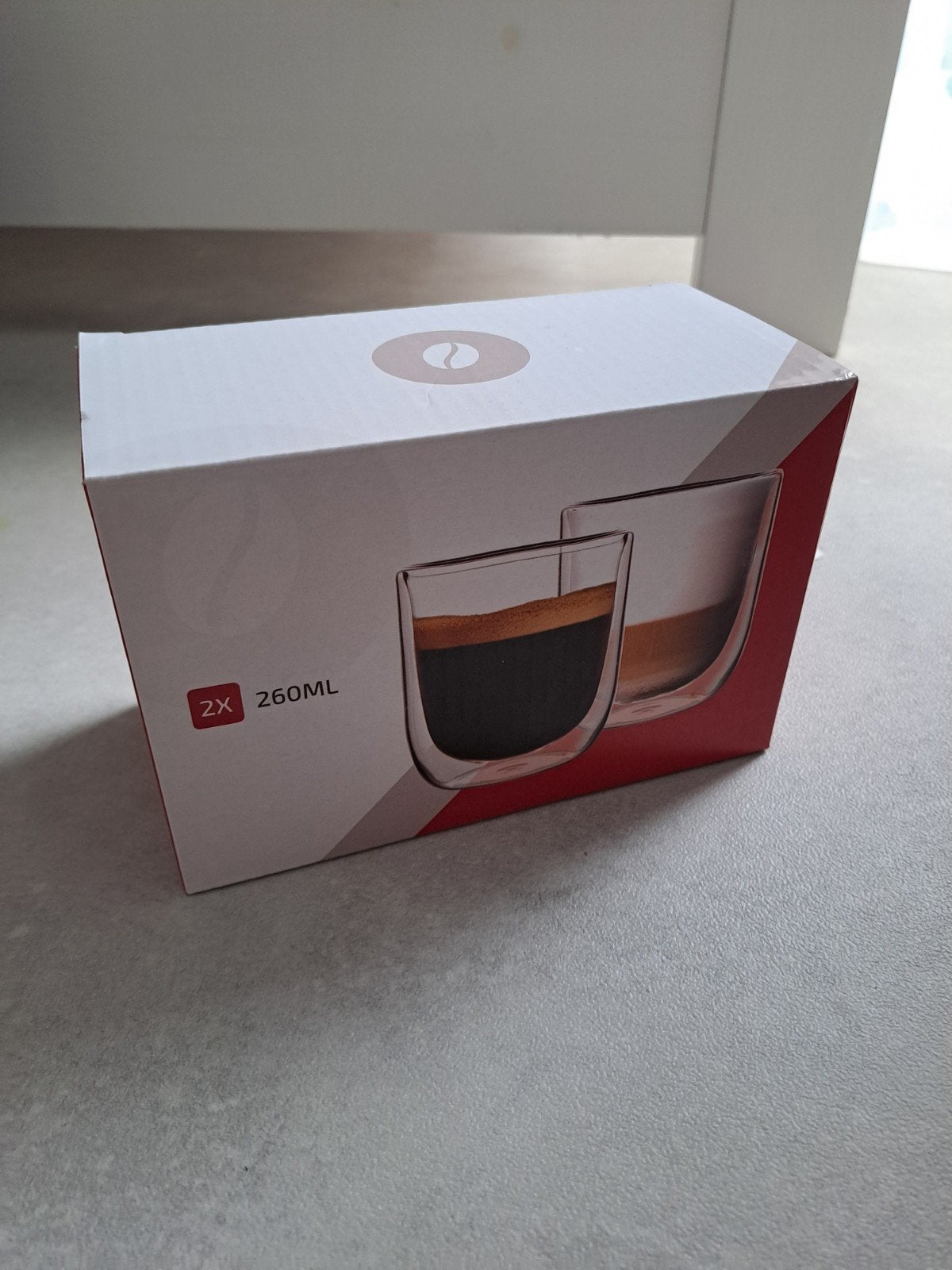 Nieuw 2 dubbelwandige koffieglazen 260ML, Ophalen of Verzenden