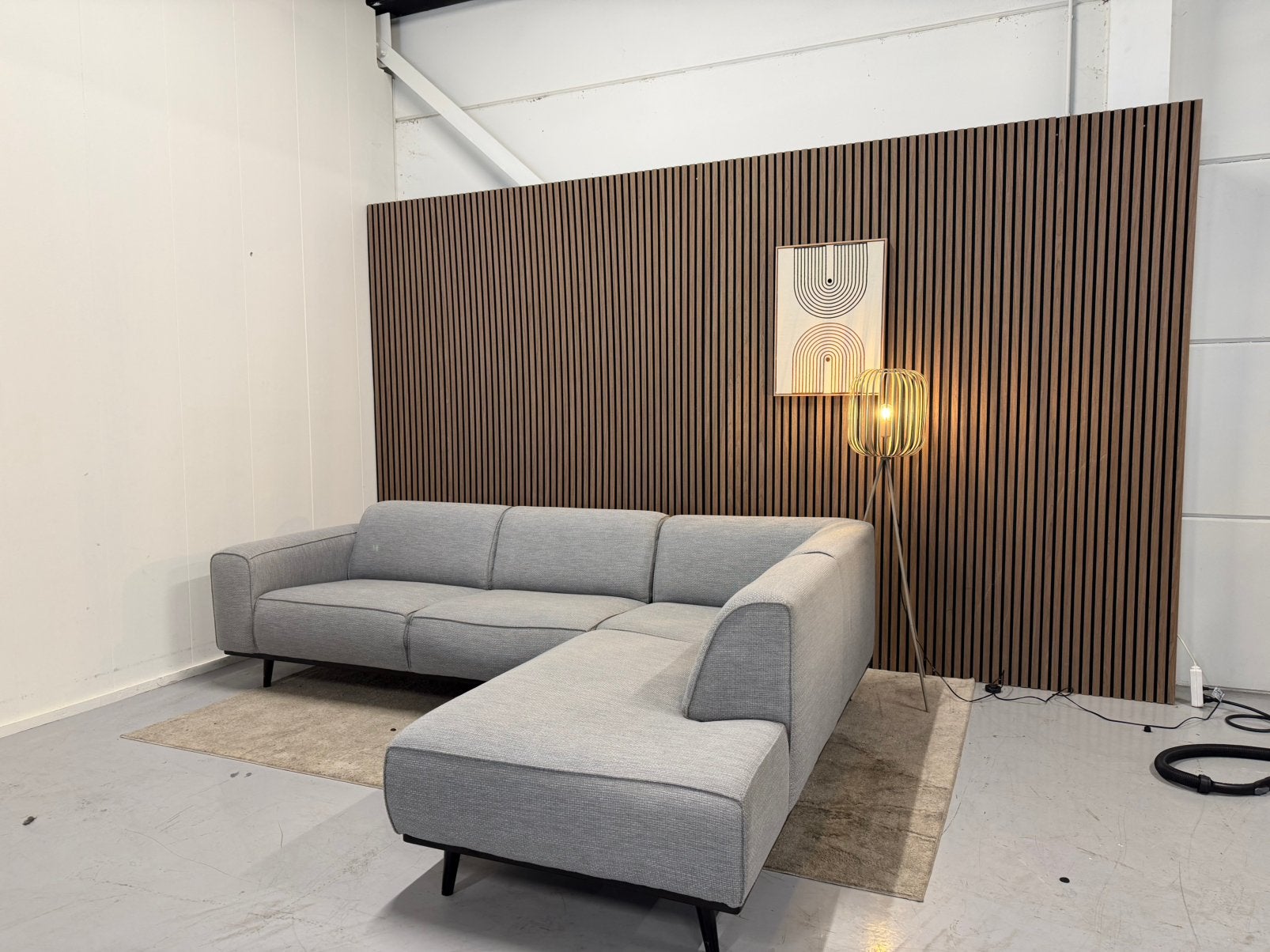 Woood Sem - Hoekbank - Lichtgrijs - Zeer Nette Staat, Ophalen of Verzenden, Zo goed als nieuw, 150 cm of meer, Vierpersoons of meer