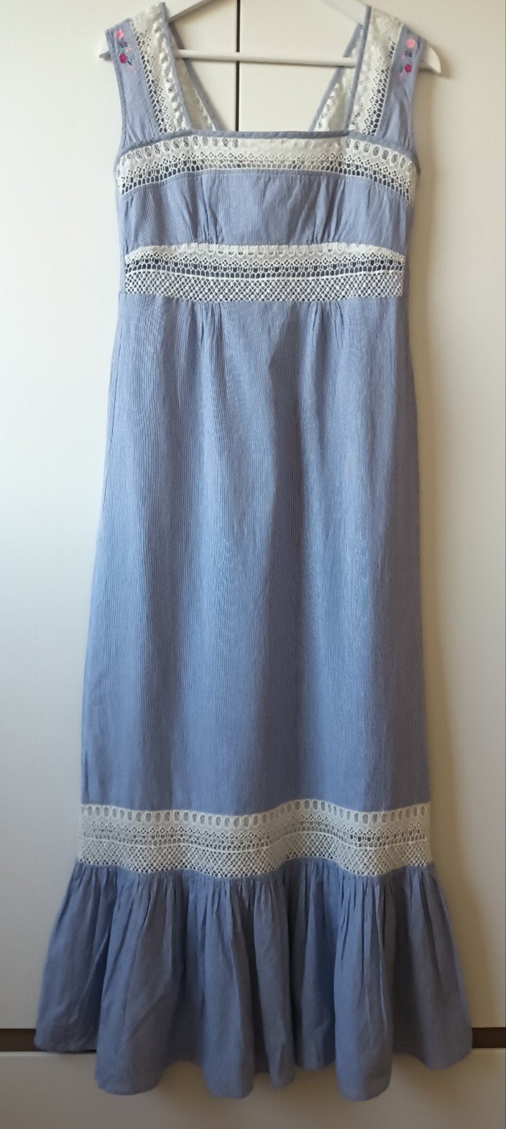 Christophe Sauvat maxi jurk in maat 36 of smalle 38 topstaat, Poupette St. Barth, Blauw, Ophalen of Verzenden, Zo goed als nieuw