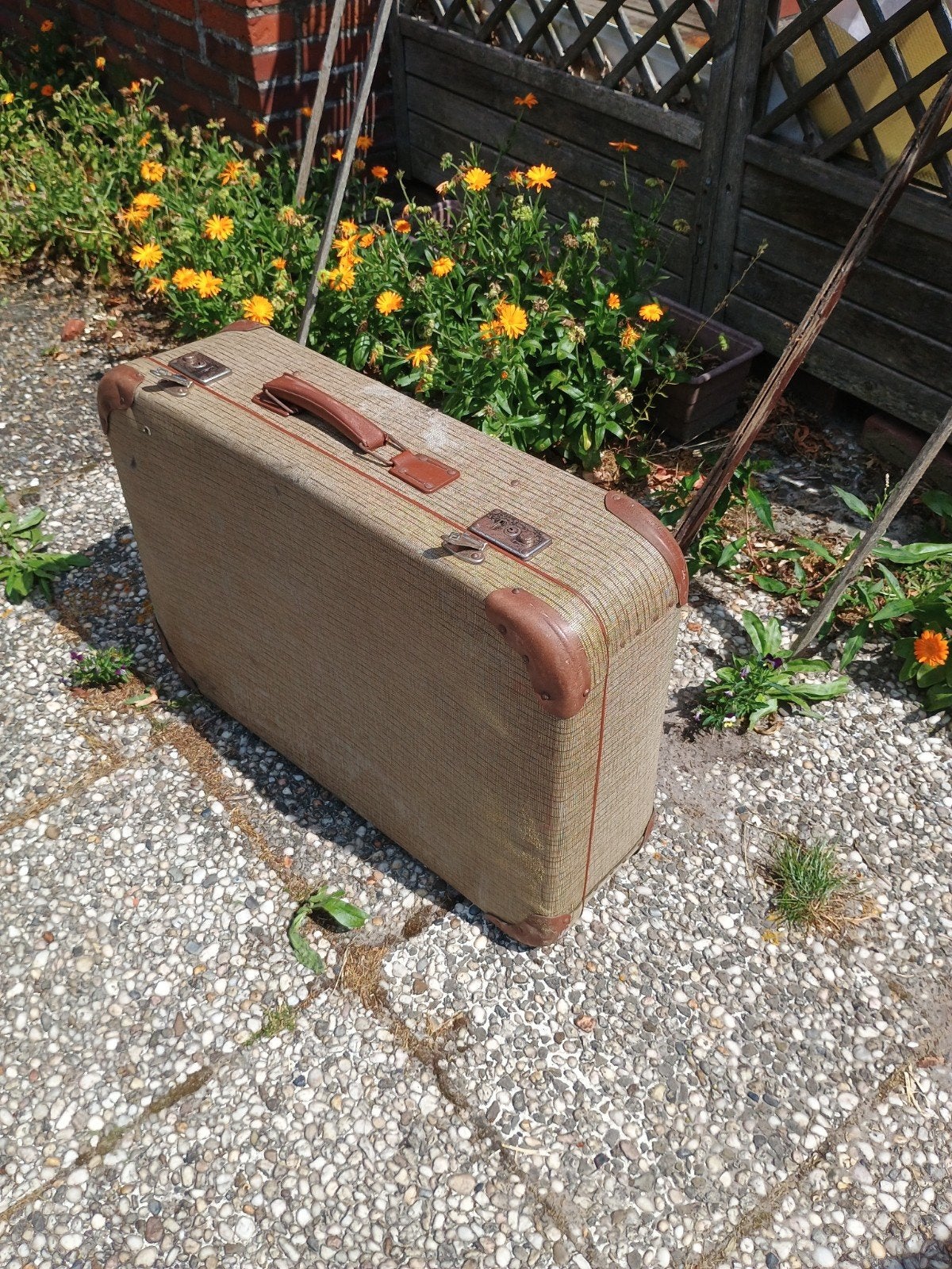 Vintage Koffer - Jaren '60 Reisbagage, Sieraden, Tassen en Uiterlijk, Gebruikt, Hard kunststof, Slot, 35 tot 45 cm
