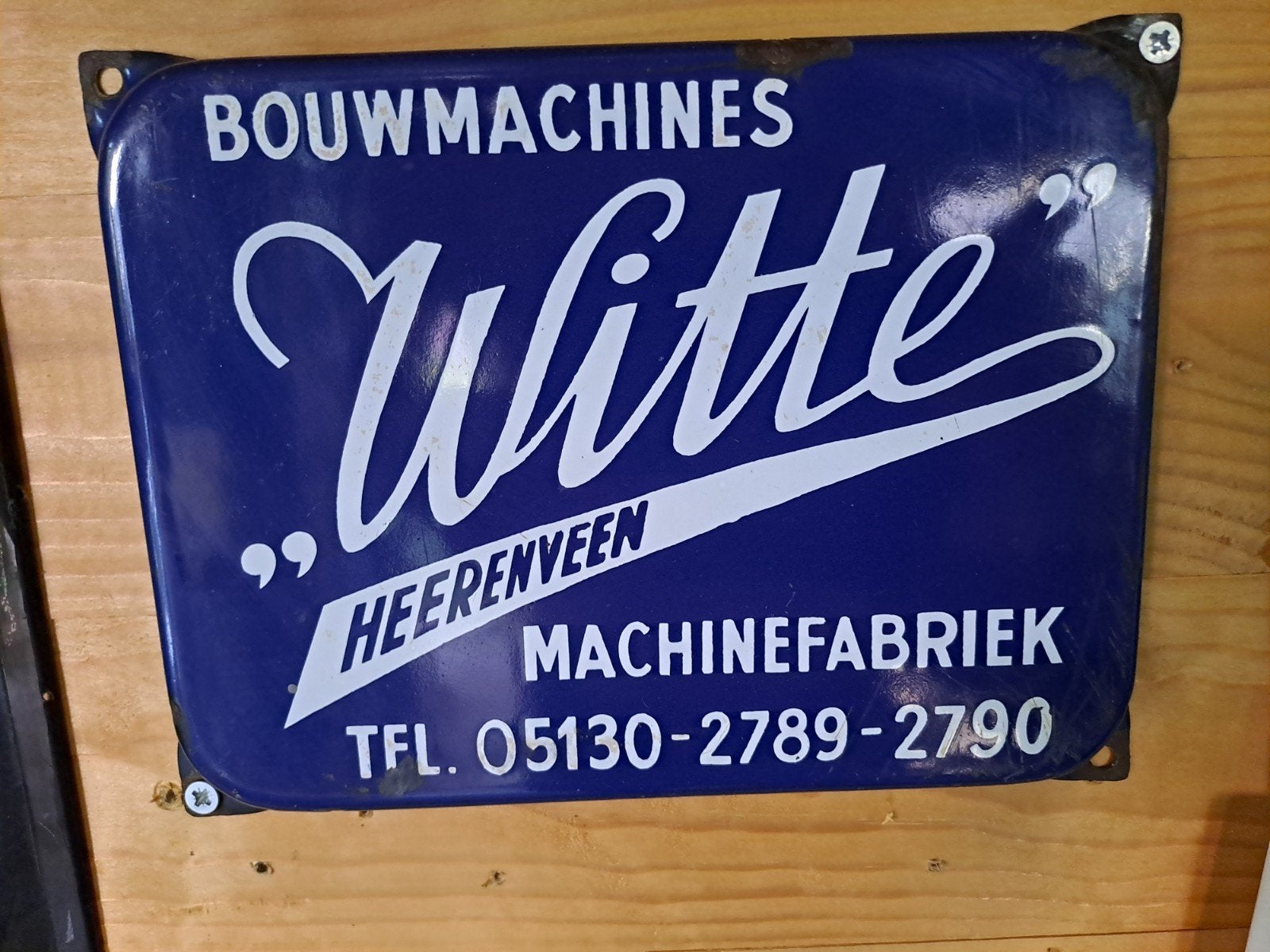 Oud emaille bordje Witte Heerenveen, Ophalen of Verzenden, Gebruikt, Reclamebord
