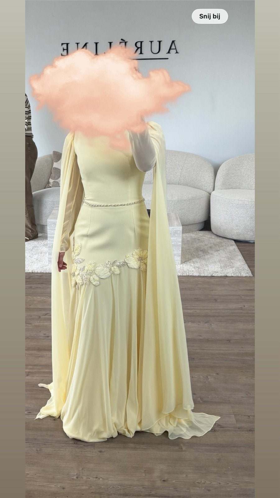 Prachtige elegante maxi-jurk - NIEUW, Kleding | Dames, Galajurk, Geel, Nieuw, Ophalen of Verzenden