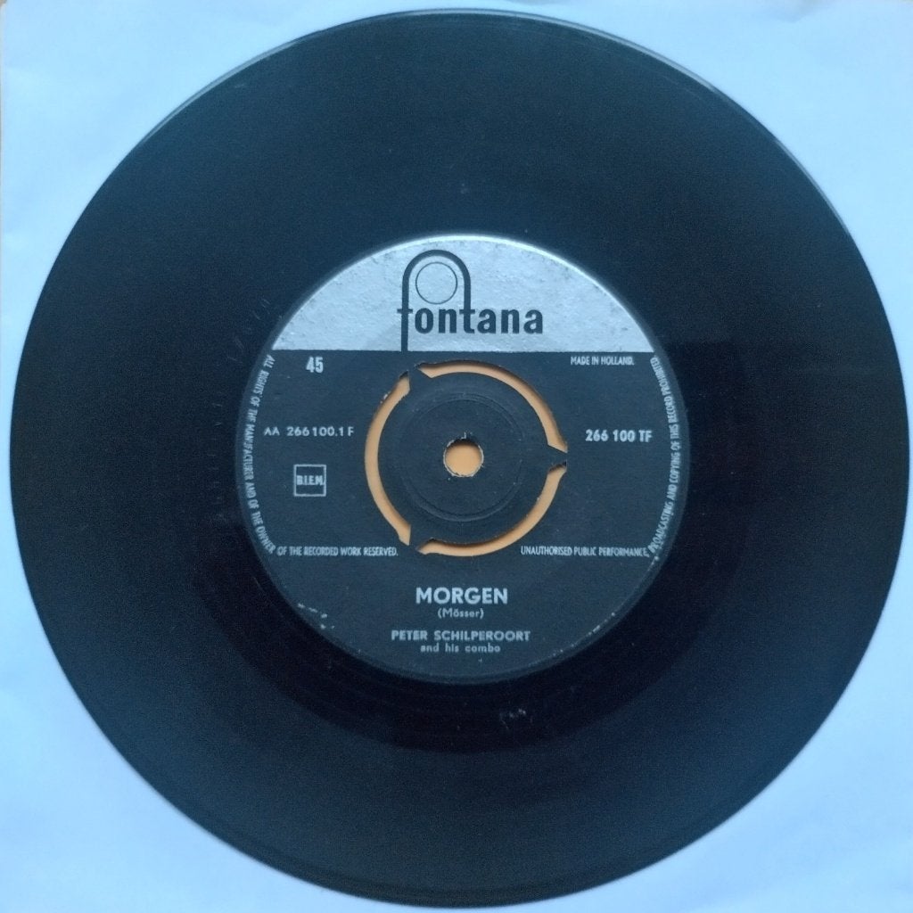 7" Peter Schilperoort And His Combo - Morgen 1959 Fontana, Cd's en Dvd's, Vinyl Singles, Gebruikt, 7 inch, Single, Ophalen of Verzenden