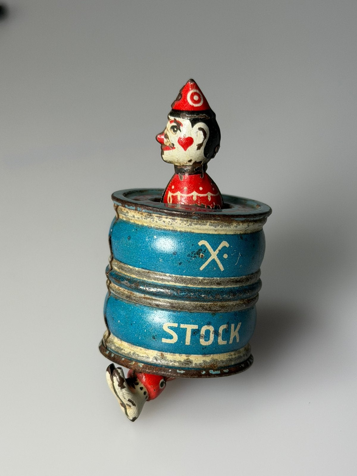 Stock & Co "Clown in Ton" –blikken speelgoed (ca. 1910-1920), Ophalen of Verzenden