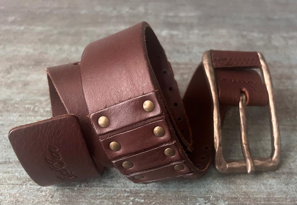 Cast Iron. Leren riem. 95 cm., 95 tot 105 cm, Bruin, Echt leder, Nieuw