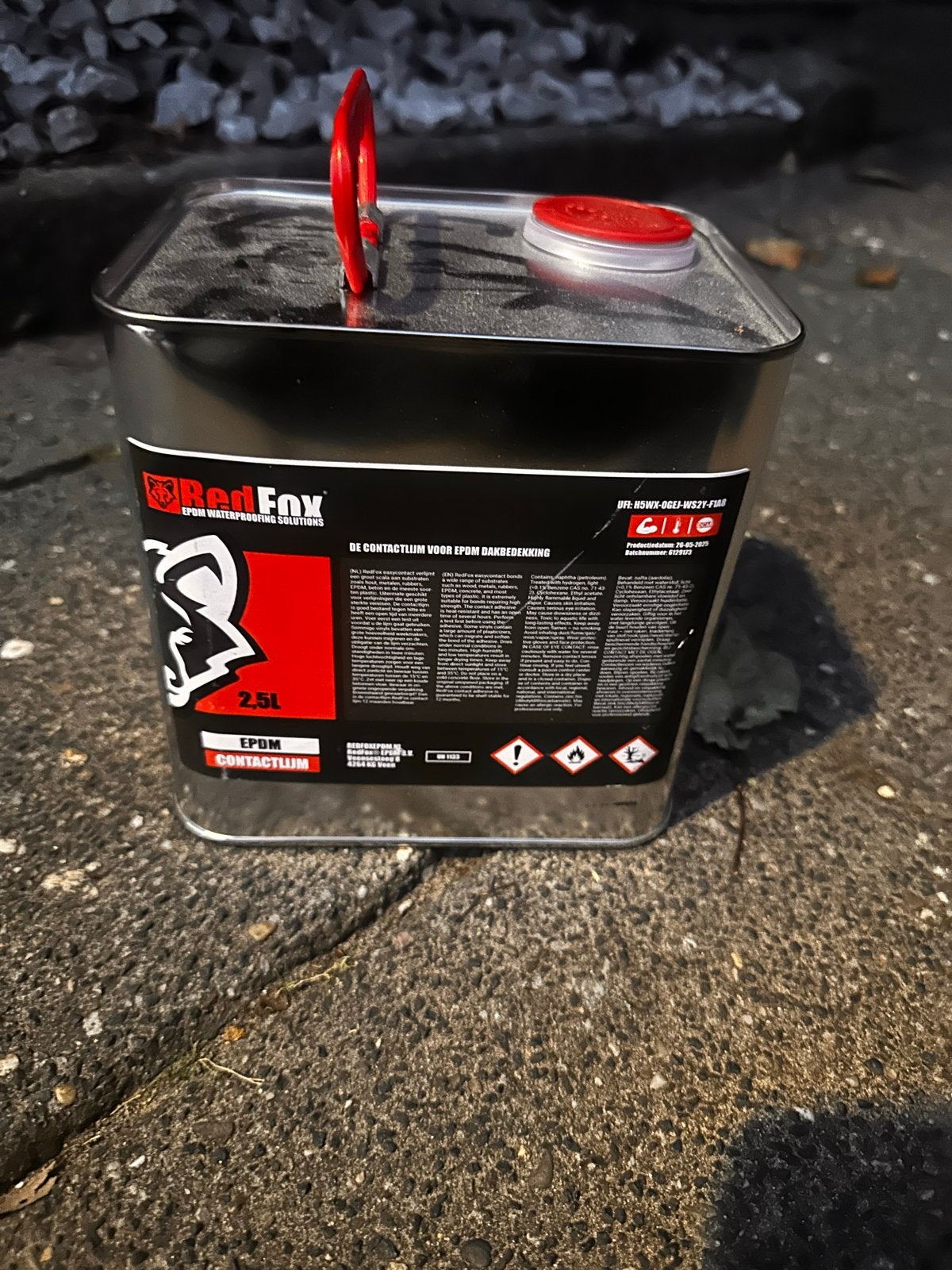 Red Fox EPDM Contactlijm 2,5 liter voor dakbedekking, Ophalen, Nieuw, Overige materialen, Overige typen