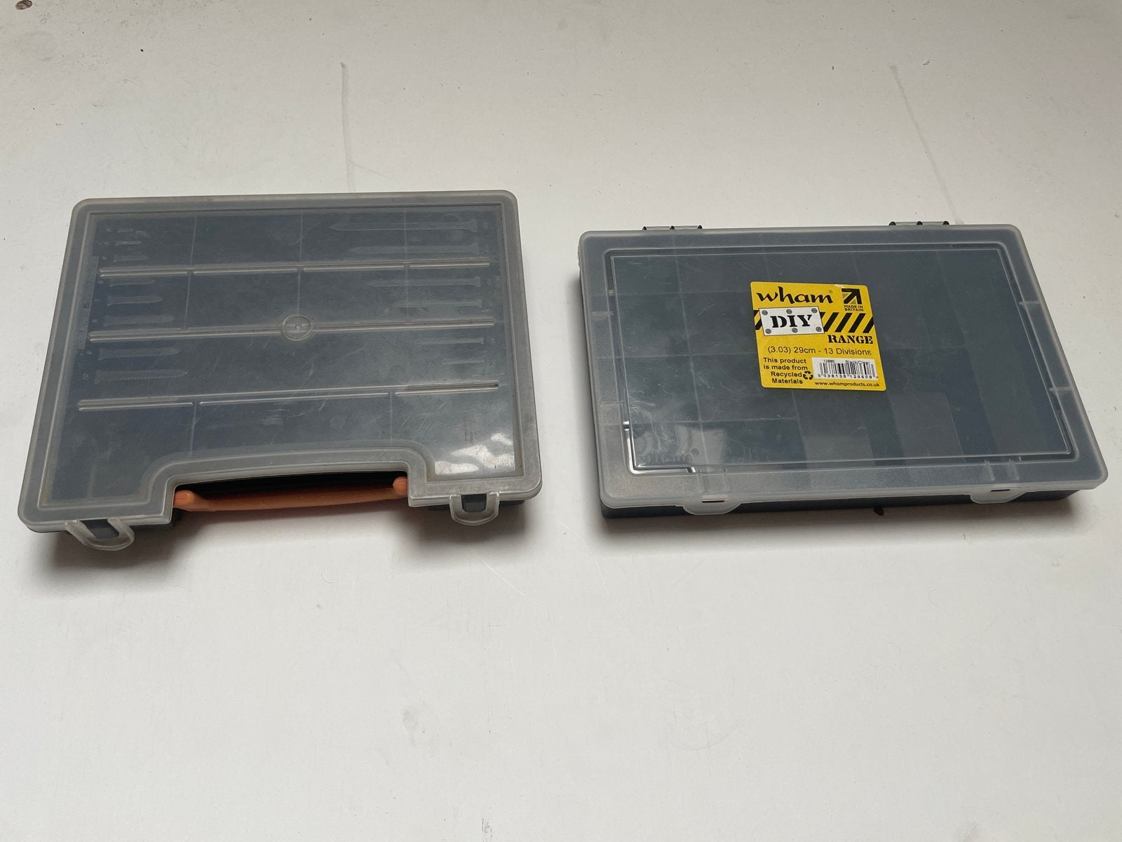 2x Opbergdoos met vakjes, Ophalen of Verzenden, Gebruikt