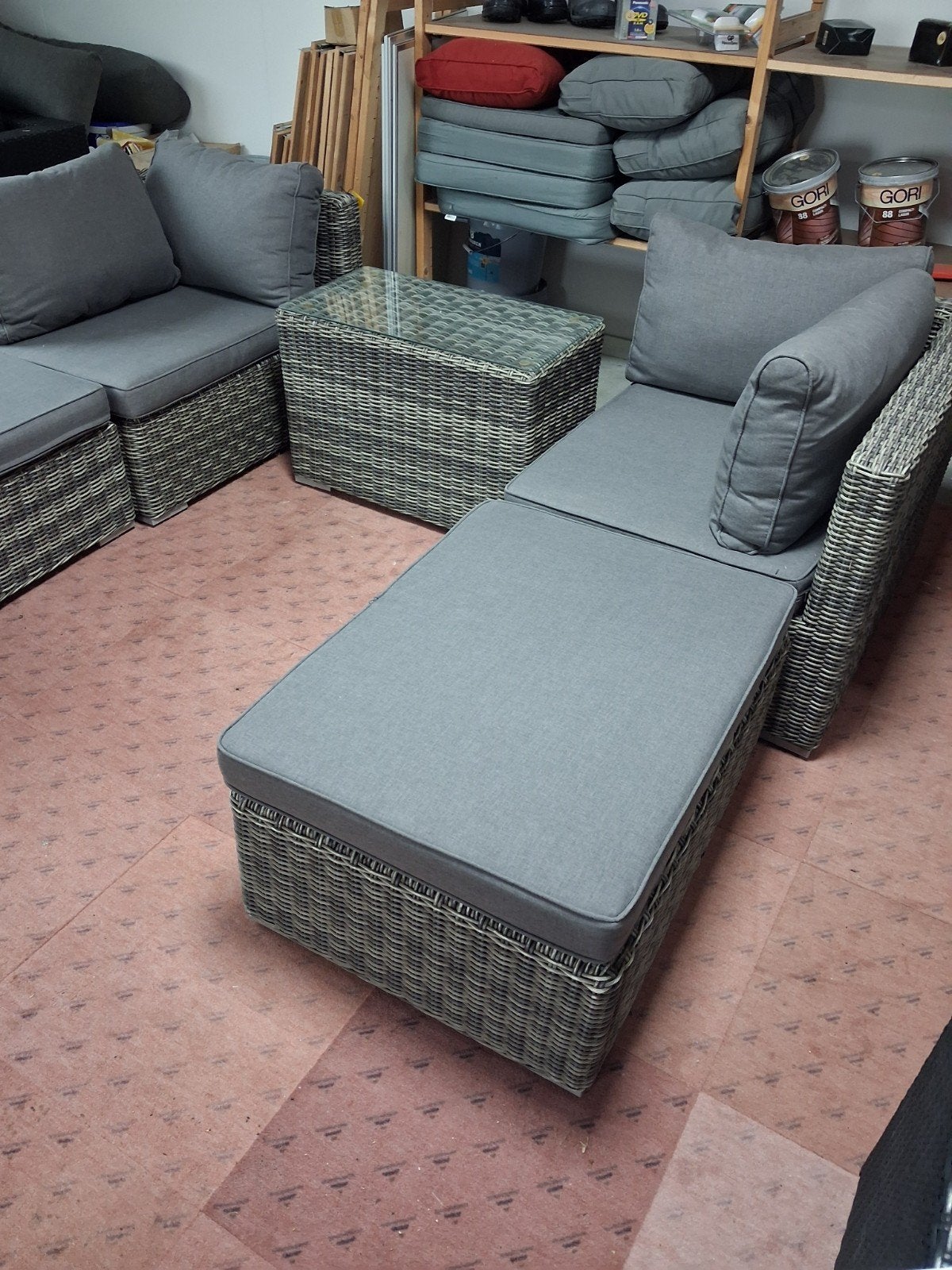 Loungeset hocker kussens, Ophalen, Hocker