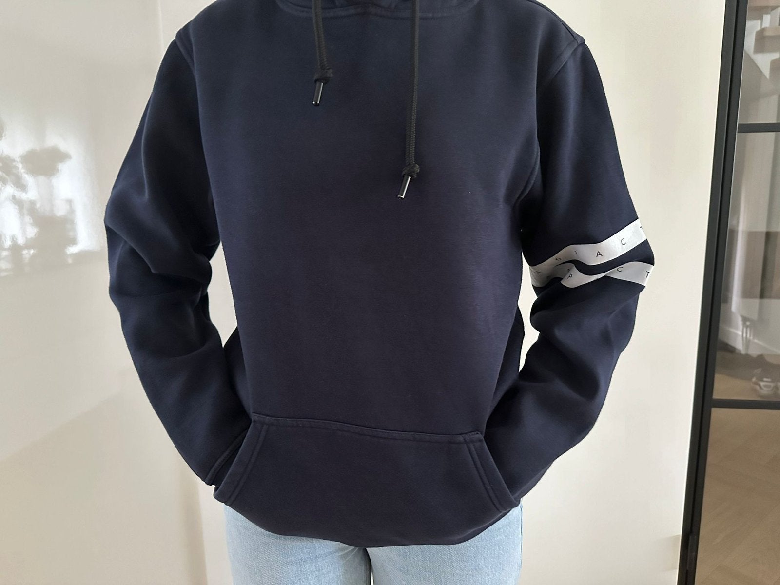 Mooie Tijdloze Aspact Hoodie. Maat M, Ophalen of Verzenden, Zo goed als nieuw, Maat 48/50 (M), Blauw