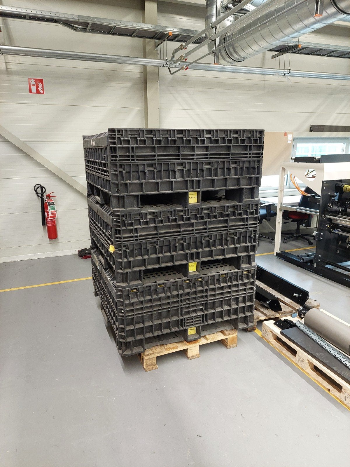 Kunstof container, opvouwbare palletbox, klapkrat, Doe-het-zelf en Verbouw, Kratten en Dozen, Ophalen, 100 cm of meer, 60 cm of meer