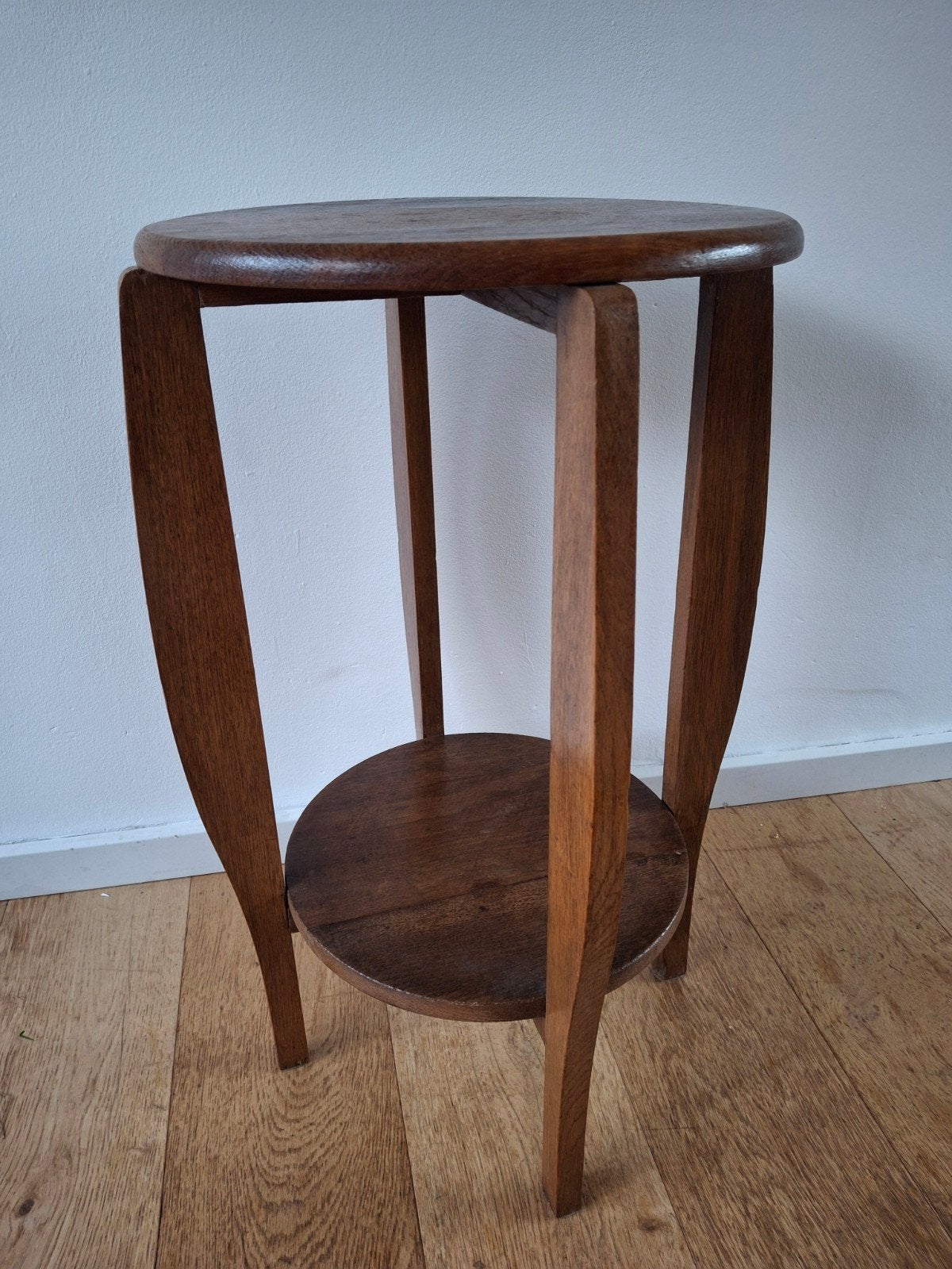 Vintage massief eiken plantentafel (H68cm), Ophalen