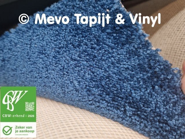 Tapijt Gesneden Pool,  Blauw Lengte 1.50 mtr, breedte 4 mtr, Ophalen, Blauw, Snel een afspraak? Dat kan!, MeVo tapijt en vinyl