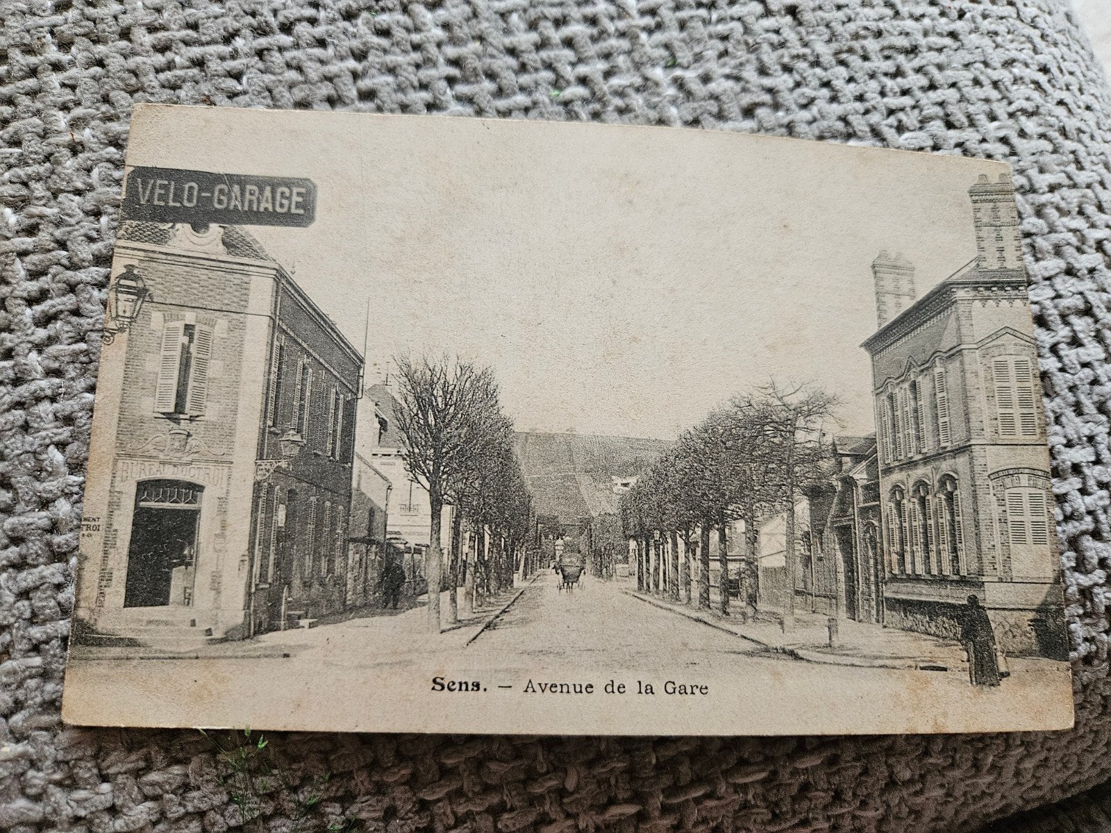 Sens - Avenue de la Gare/ velo garage 1906, Ophalen of Verzenden, Voor 1920, Gelopen, Frankrijk