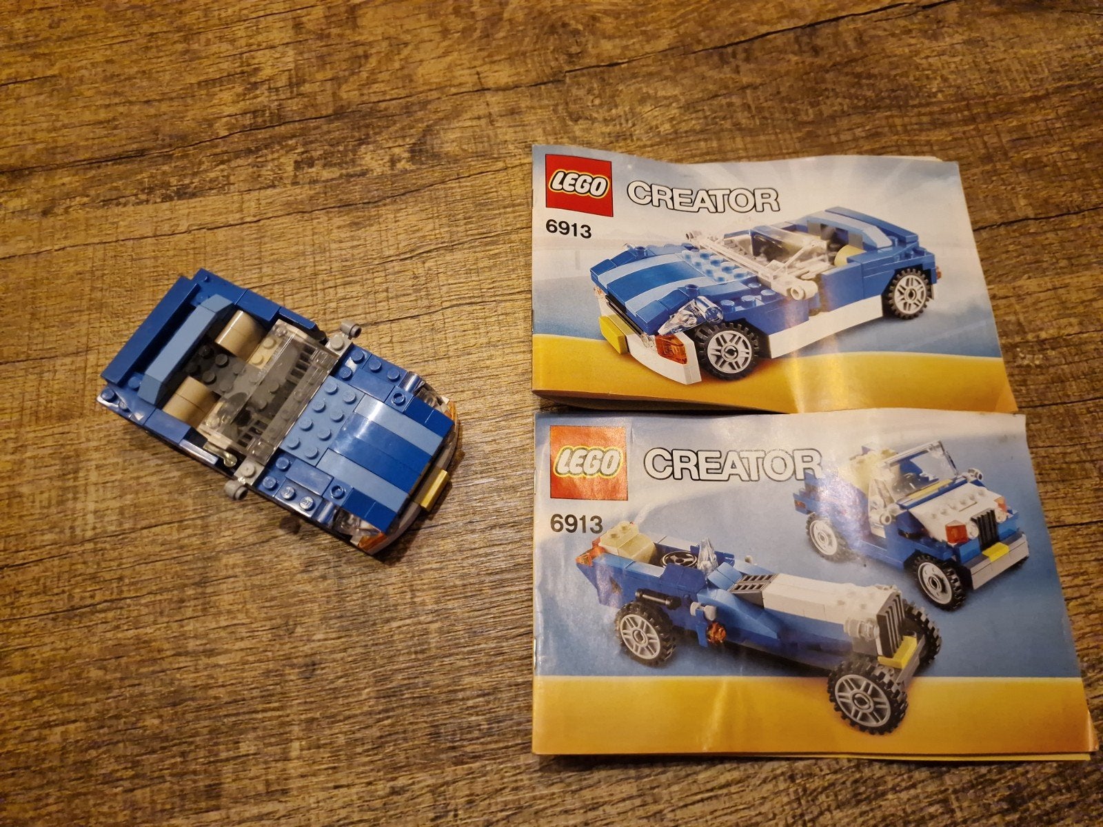 LEGO Creator 6913 Blauwe Sportwagen Compleet met Boekjes, Kinderen en Baby's, Ophalen of Verzenden, Zo goed als nieuw