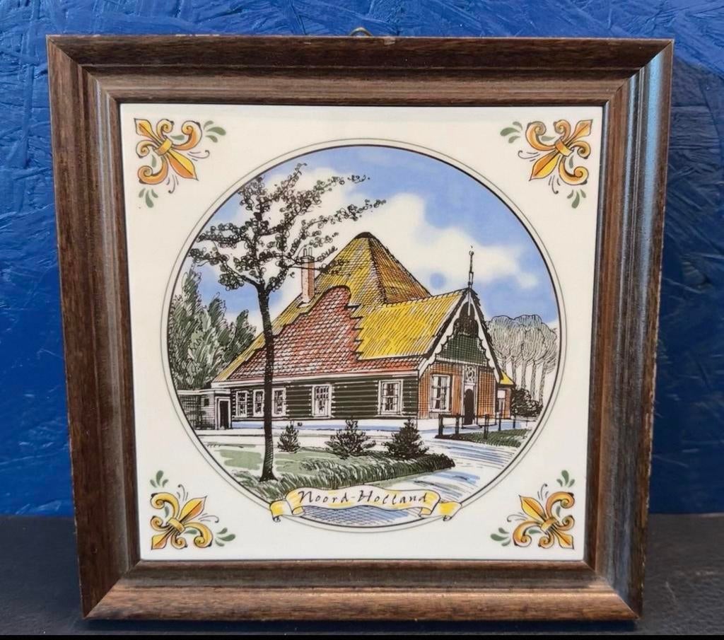 Set van 6 Delfts Blauwe Tegeltableaus - Nederlandse Provinci, Antiek en Kunst, Antiek | Wandborden en Tegels, Ophalen of Verzenden