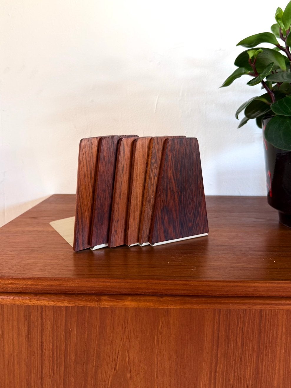 6x vintage Palissander boekensteun, Kai Kristiansen ‘60, Gebruikt, Kai Kristiansen, Kai Kristiansen, Ophalen of Verzenden