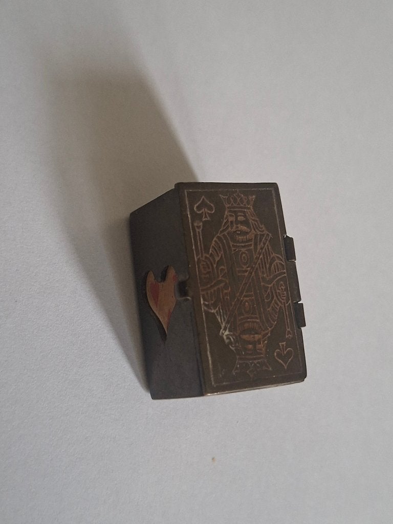 Superleuk antiek mini kaartspel in doosje zilver?, Antiek en Kunst, Ophalen of Verzenden