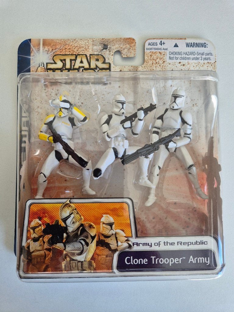 Star Wars CW 2003 Deluxe Clone Trooper Army with Comander, Ophalen of Verzenden, Nieuw, Actiefiguurtje